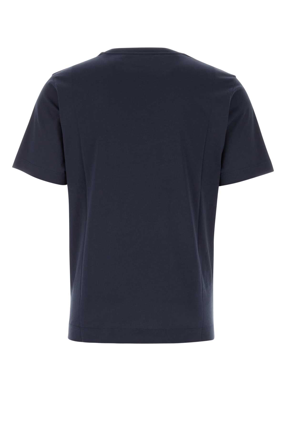 Dries Van Noten Midnight Blue Cotton T-shirt In Navy