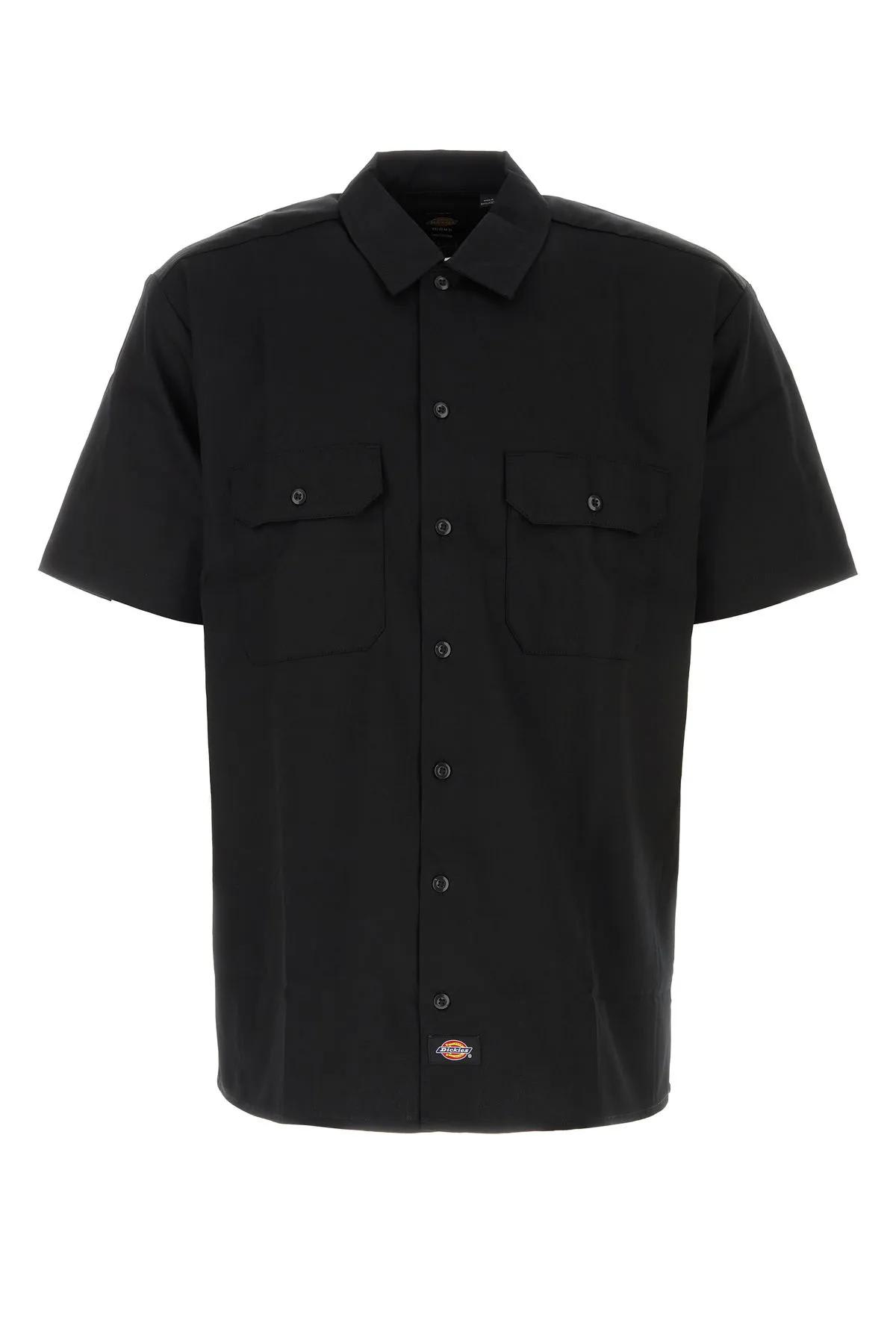 Shop Dickies Black Polyester Blend Shirt In Nero