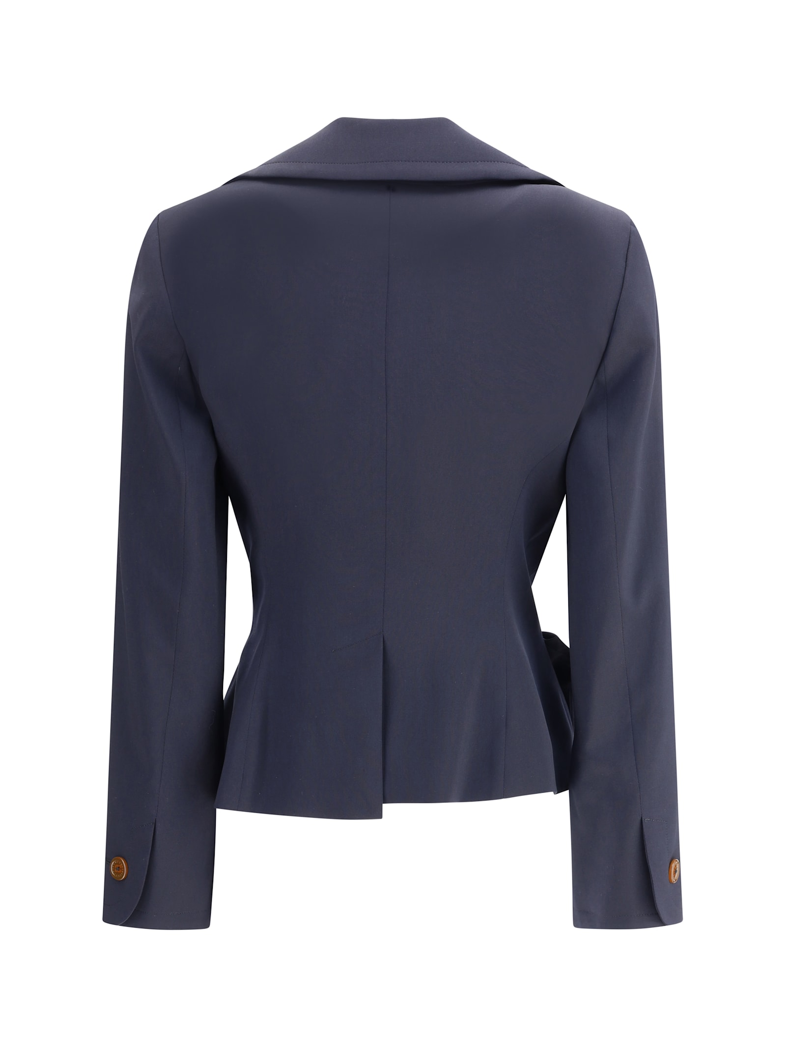 Vivienne Westwood Tailored Jacket With Buttoned Back Vent In Blue