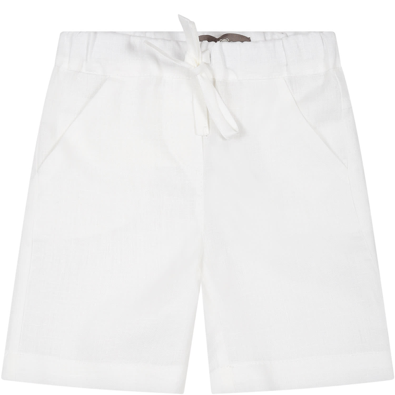 Little Bear Kids' White Shorts For Baby Boy