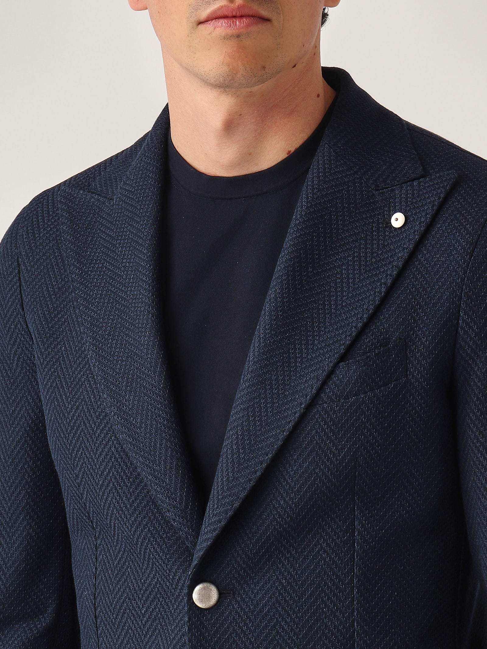 L.b.m 1911 Giacca Drop S Regolare Rever Lancia Blazer In Blue