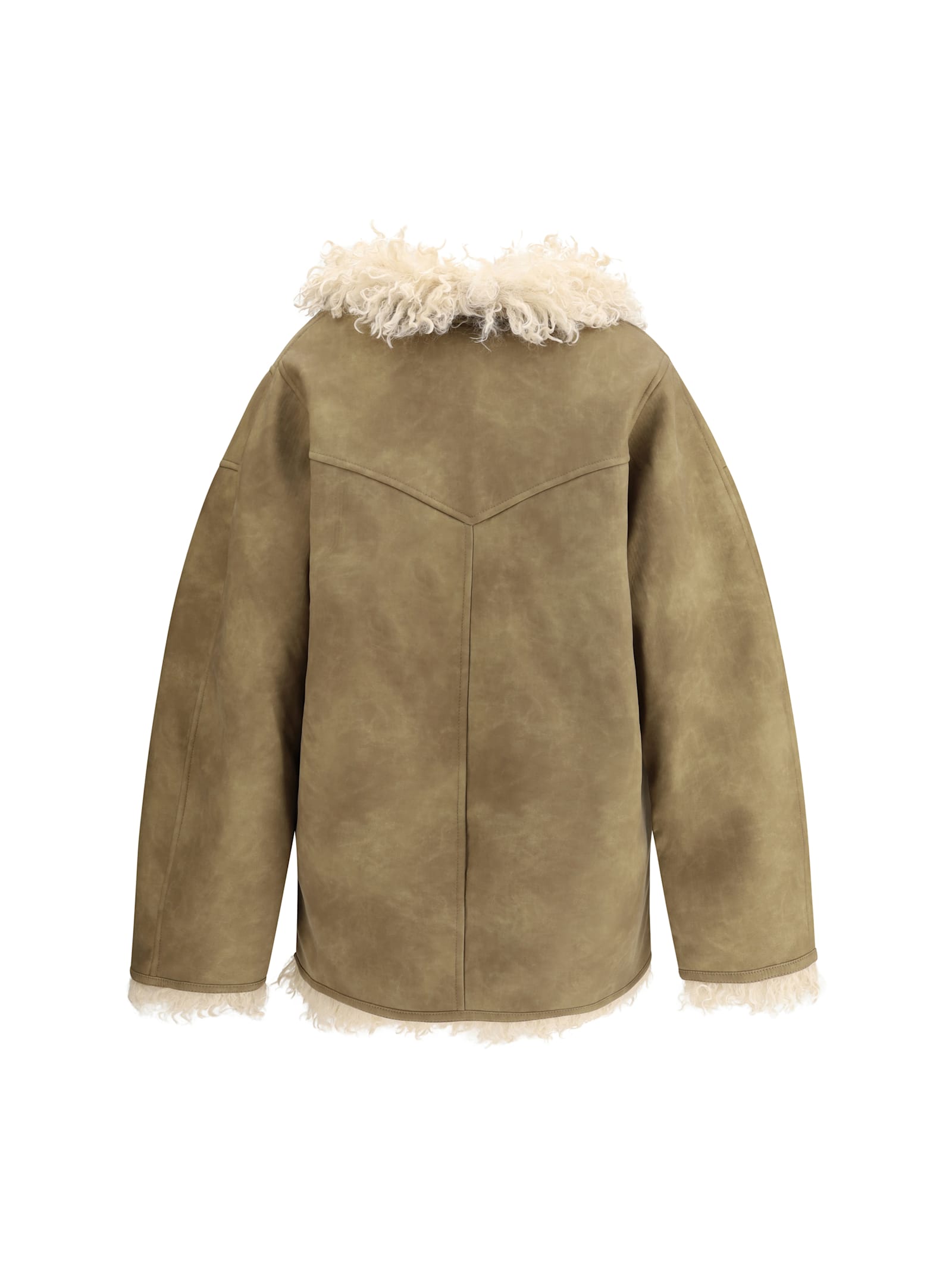 Isabel Marant Étoile Isabel Marant Etoile Eco Shearling Clea Coat In Green