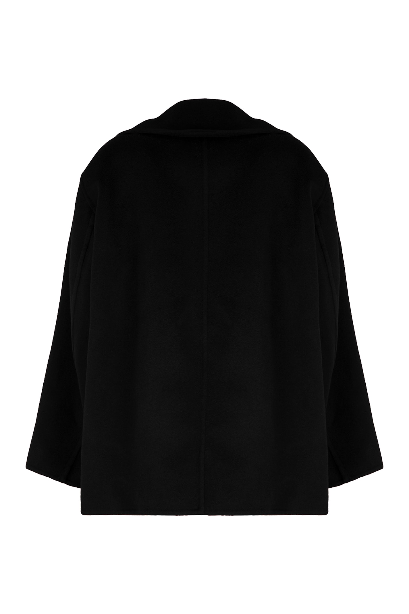 Saint Laurent Virgin Wool Double-breasted Peacoat In Black