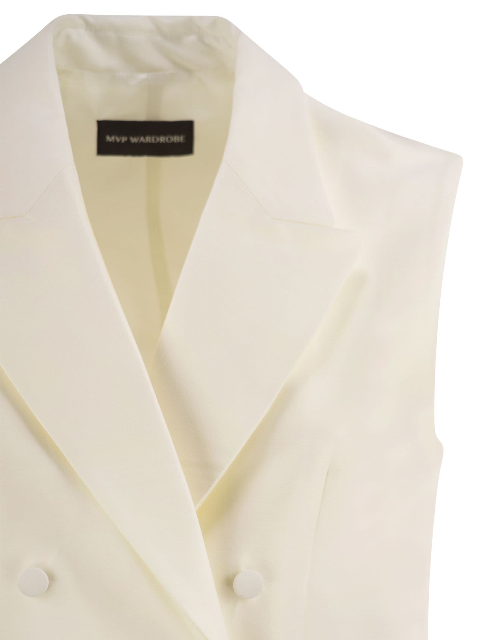 Shop Mvp Wardrobe Double-breasted Cotton And Silk Waistcoat