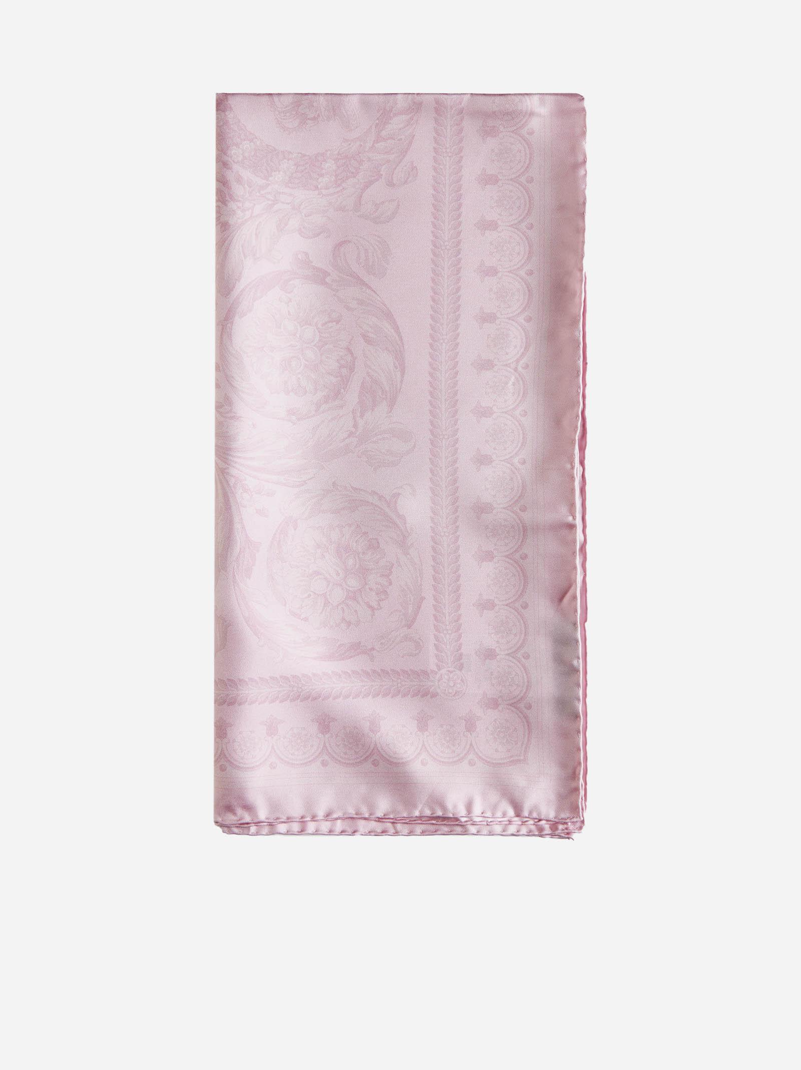 Shop Versace Barocco Silk Scarf In Pink