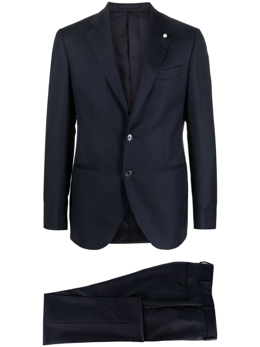 Luigi Bianchi Mantova Wool Suit In Blue