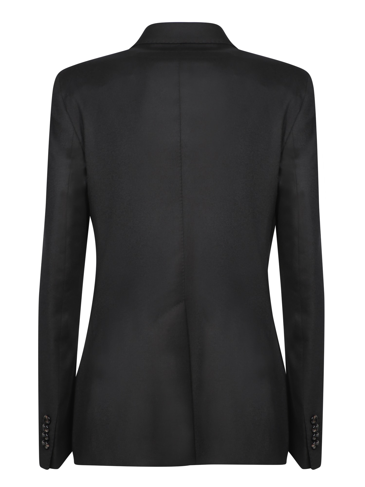 Tagliatore Parigi Wool Silk Black Jacket In Black