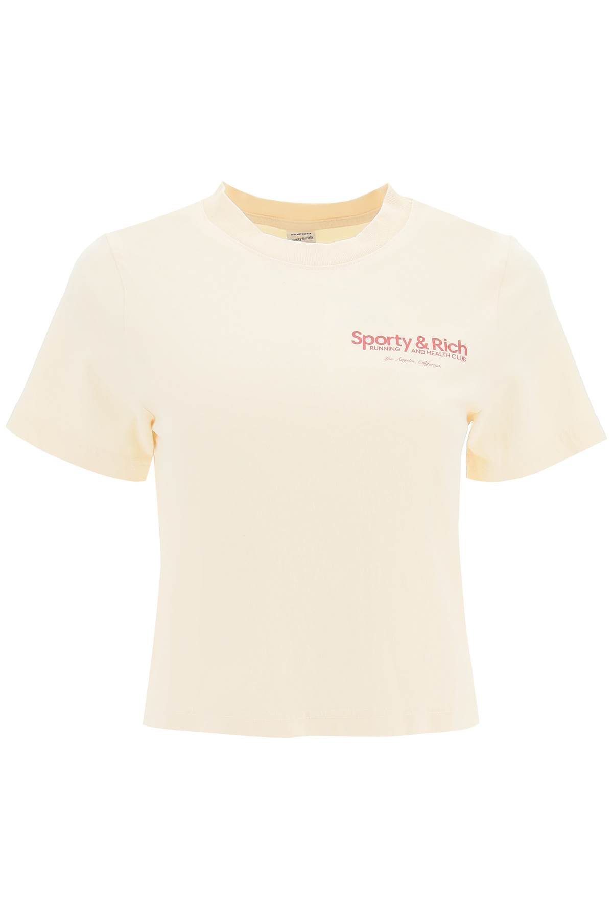 Sporty &amp; Rich Wellness Studio Cropped T-shirt In Cream (beige)