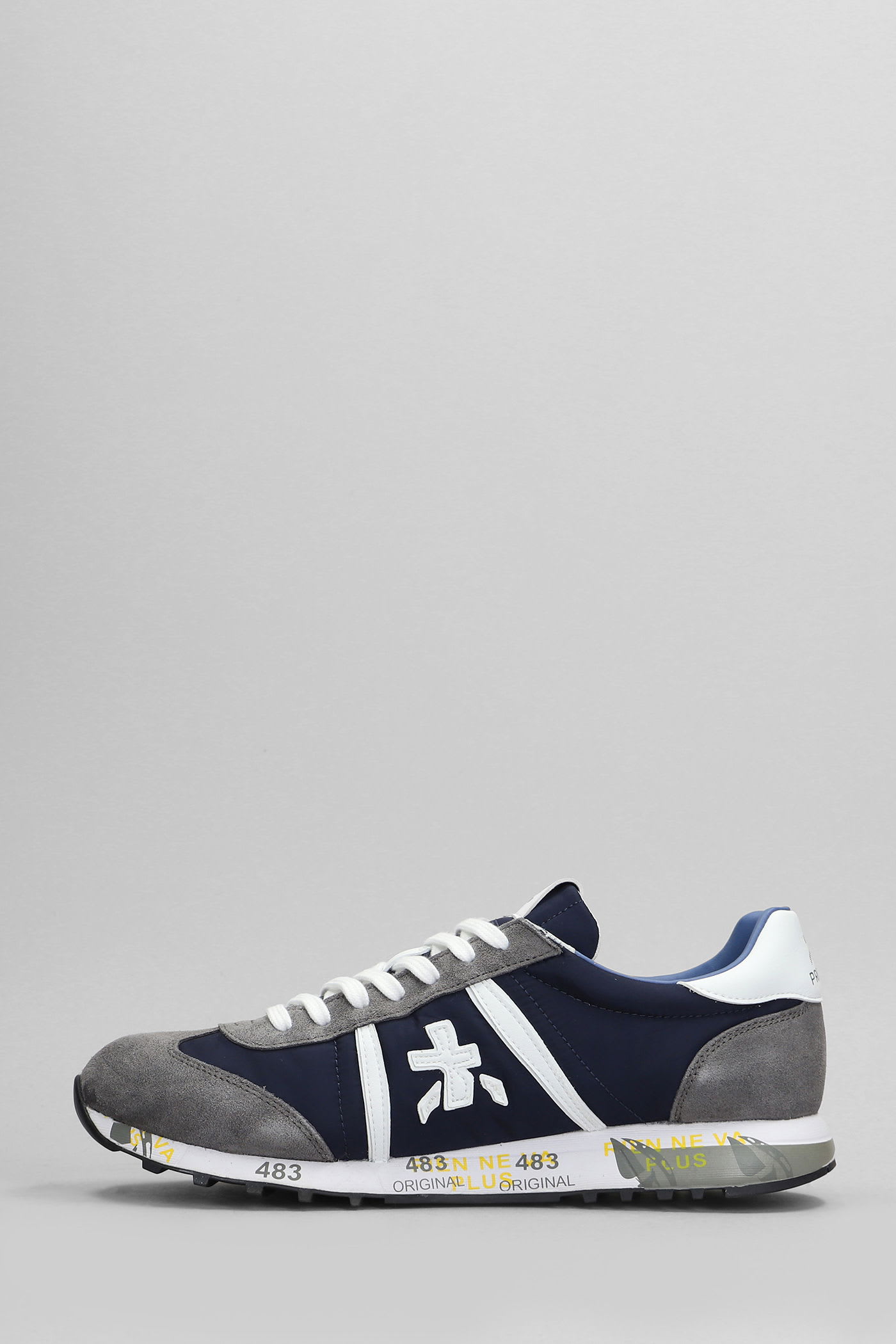 Premiata Lucy Sneakers In Grey Suede And Fabric In Gray
