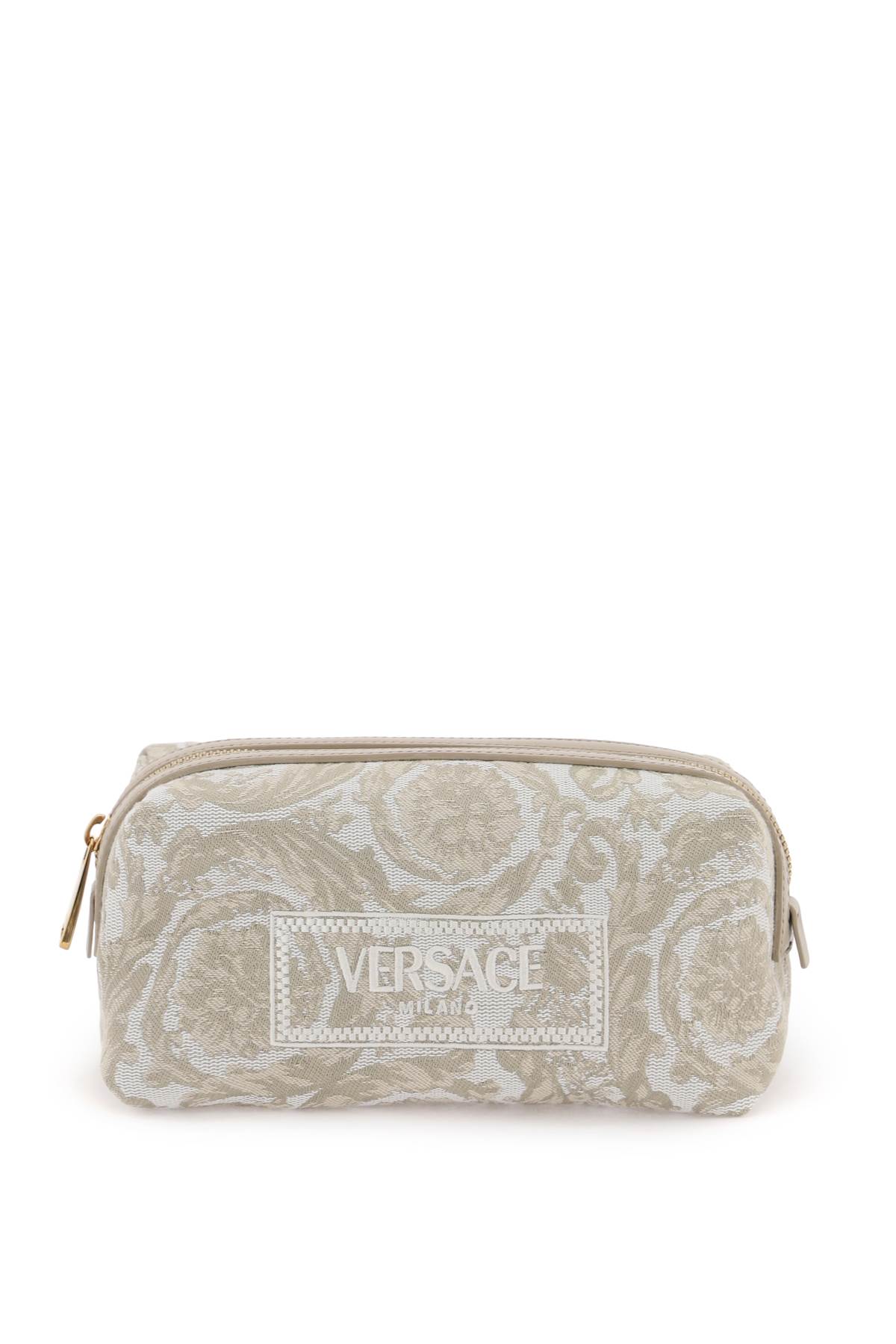 Versace Barocco Vanity Case In Beige Beige  Gold (white)