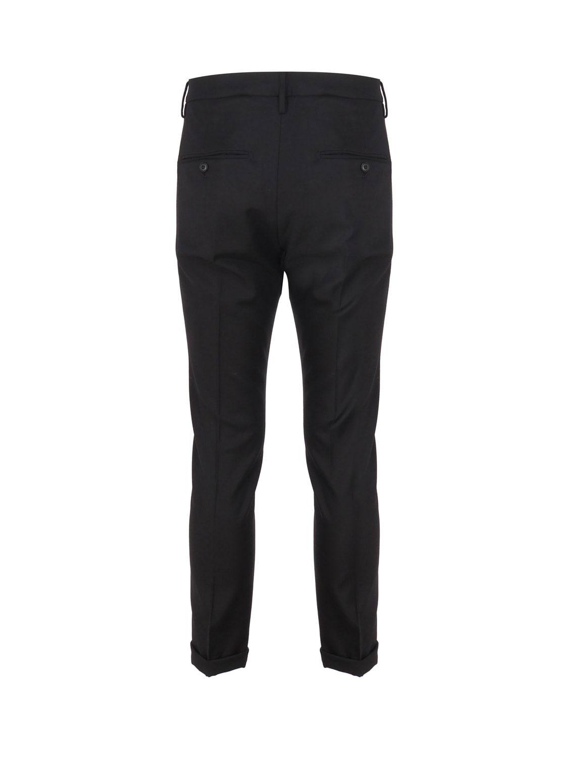 Shop Dondup Gaubert Mid-rise Slim-fit Trousers In Black