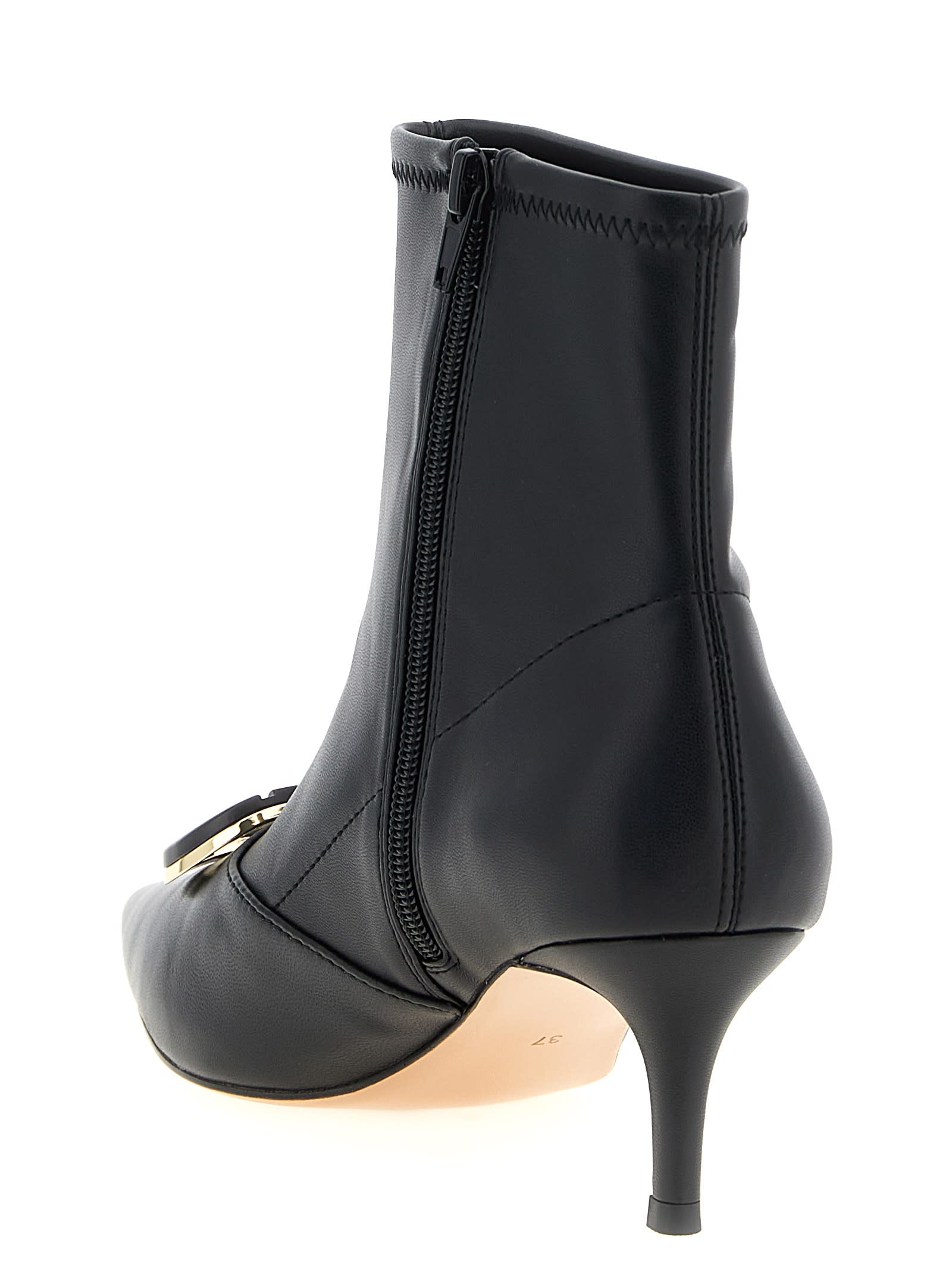 Twinset Twin-set Pointed Toe Ankle Boots In Black
