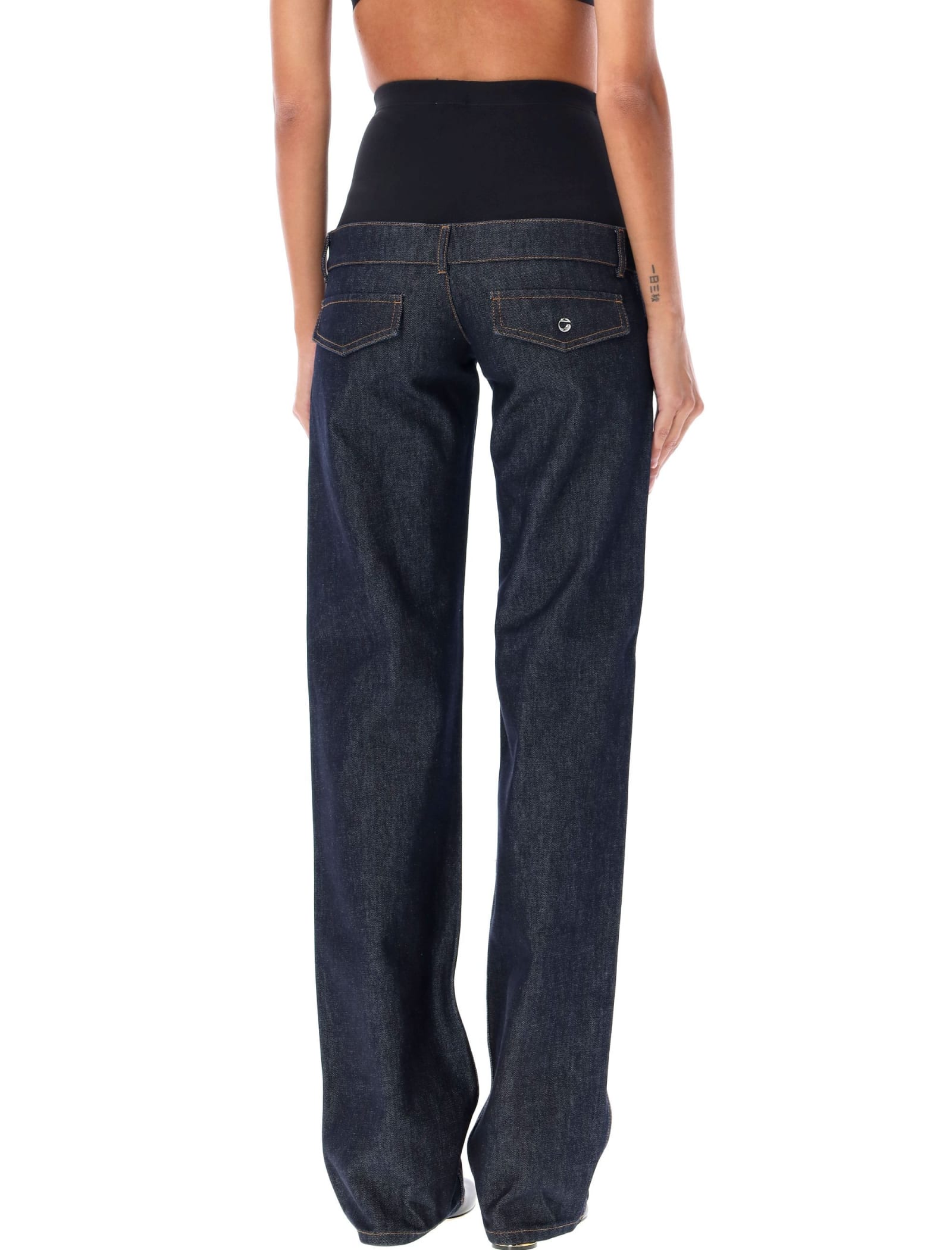 Coperni Women Blue Jeans With Stretch Waist In Denim Woman In Blue