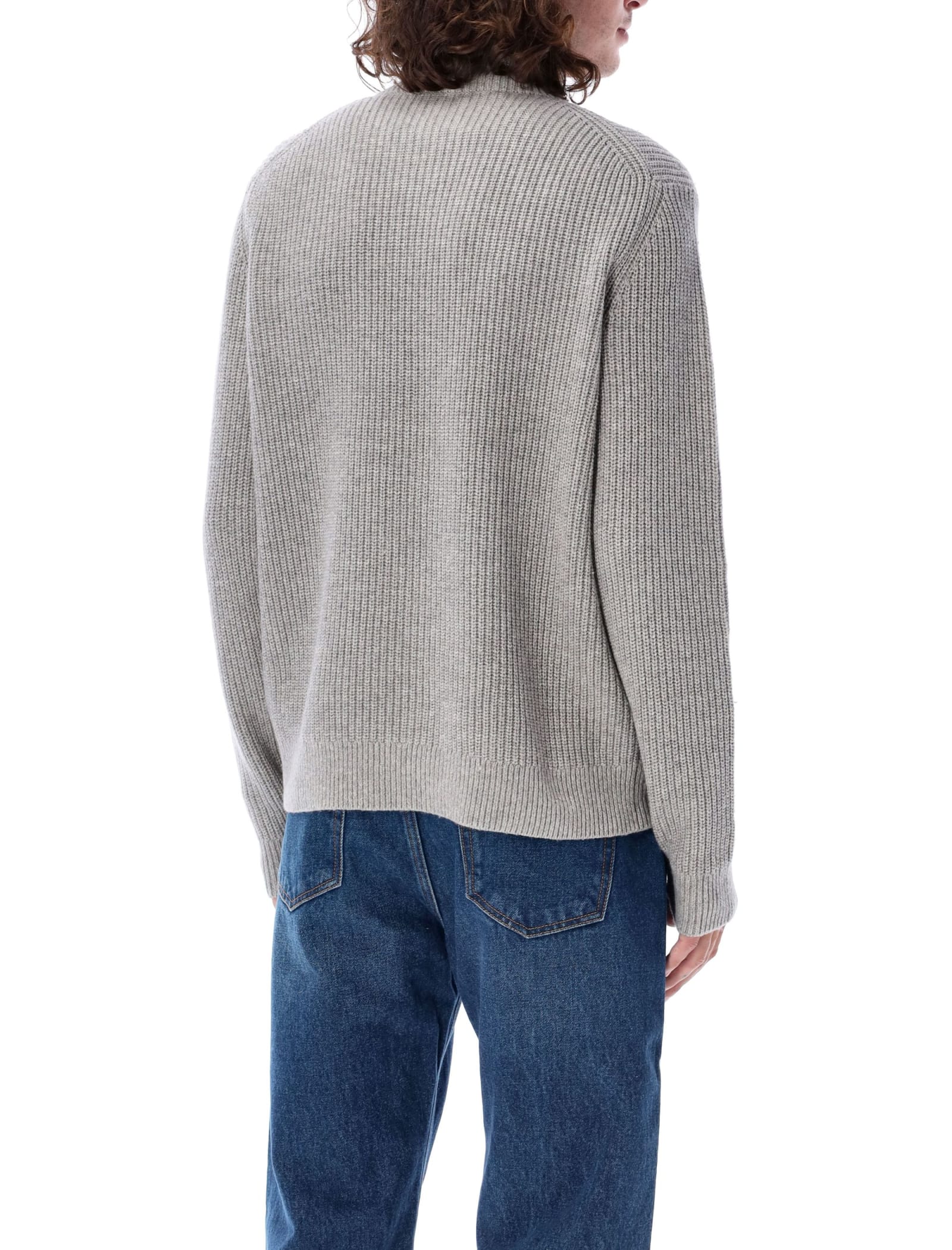 Shop Jw Anderson Jwa Puller Half Zip Jumper In Grey