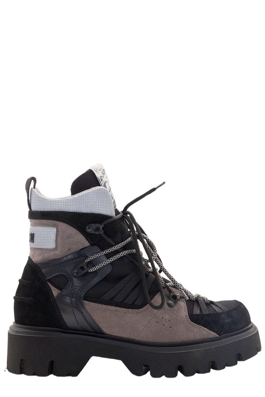 MSGM Panelled Lace-up Boots