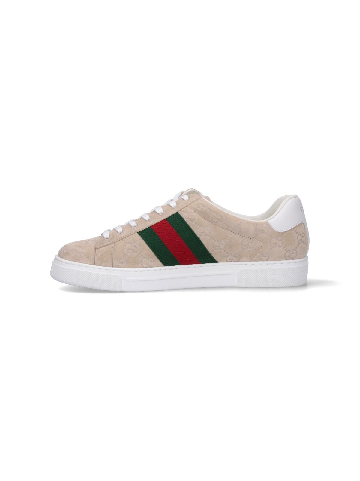 Shop Gucci Ace Low-top Sneakers