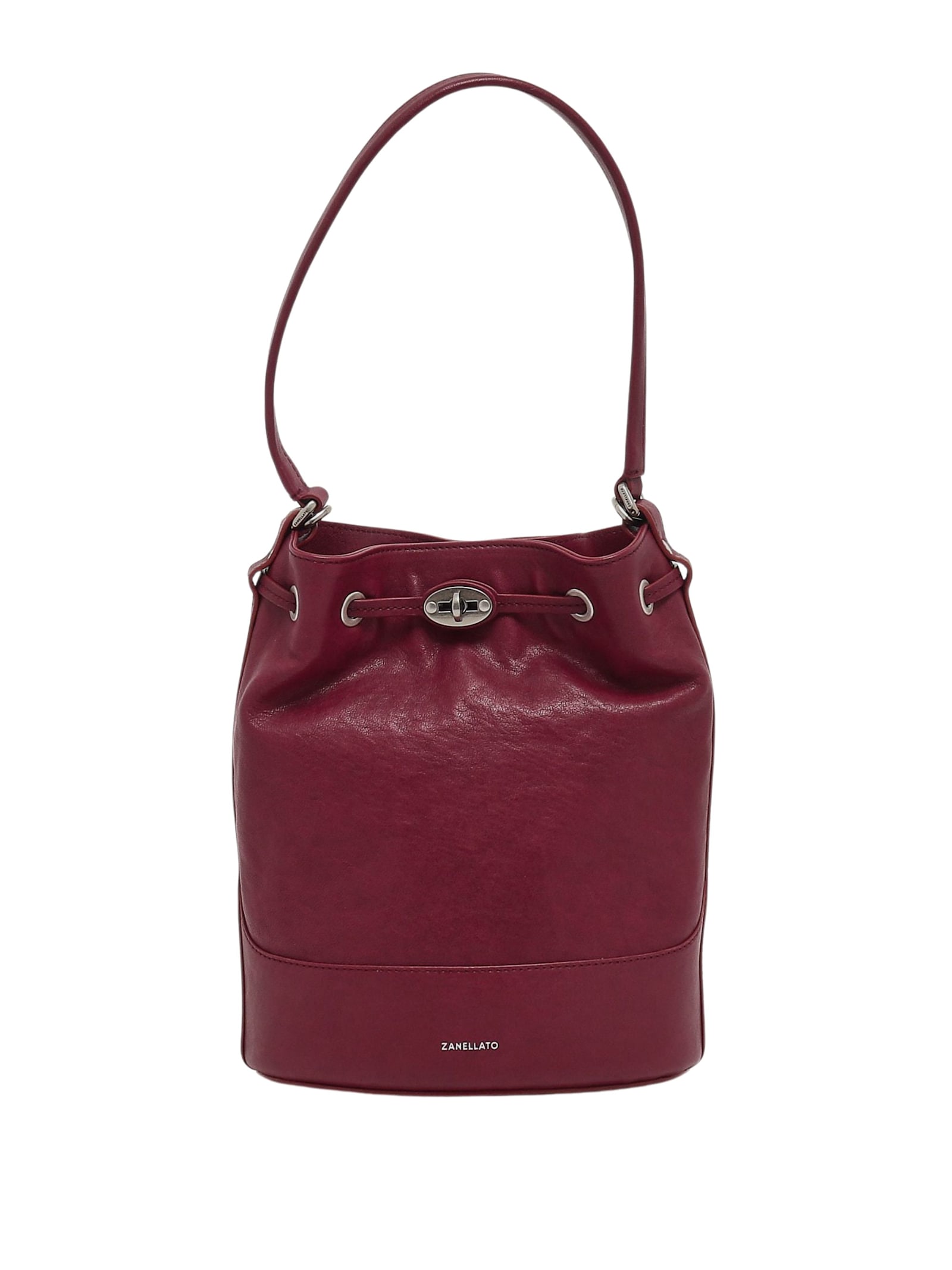 Zanellato Small Monda Leather Shoulder Bag In Red