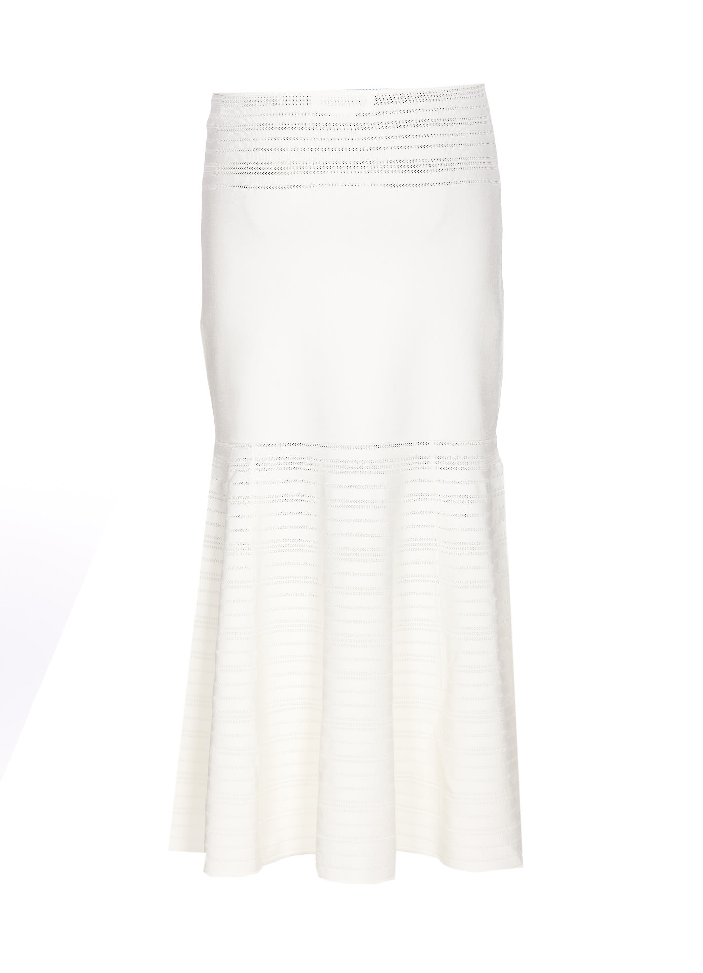 Shop Victoria Beckham Midi Skirt In White