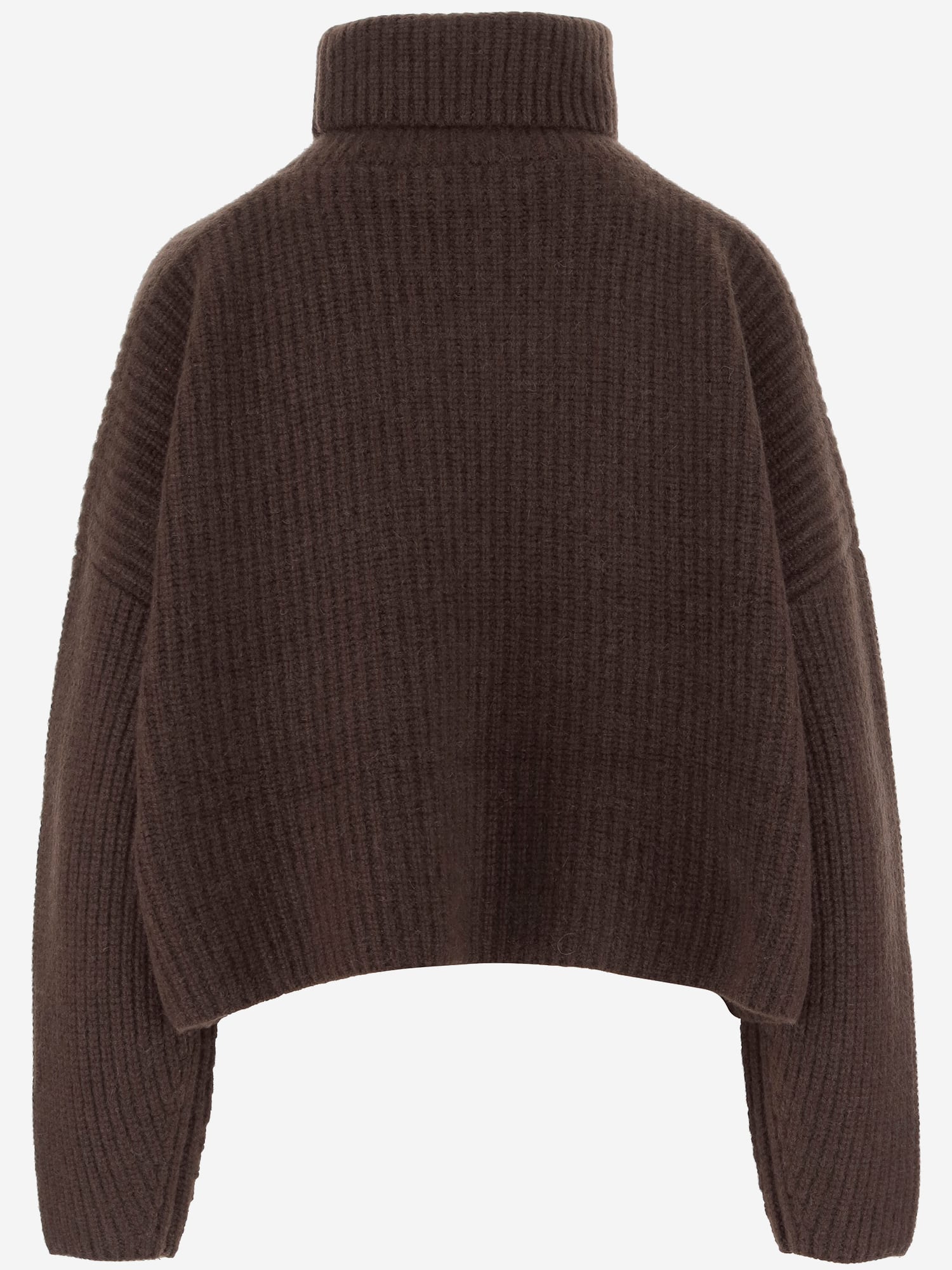 Arch4 Turtleneck Ribbed Cashmere Sweater In Brown