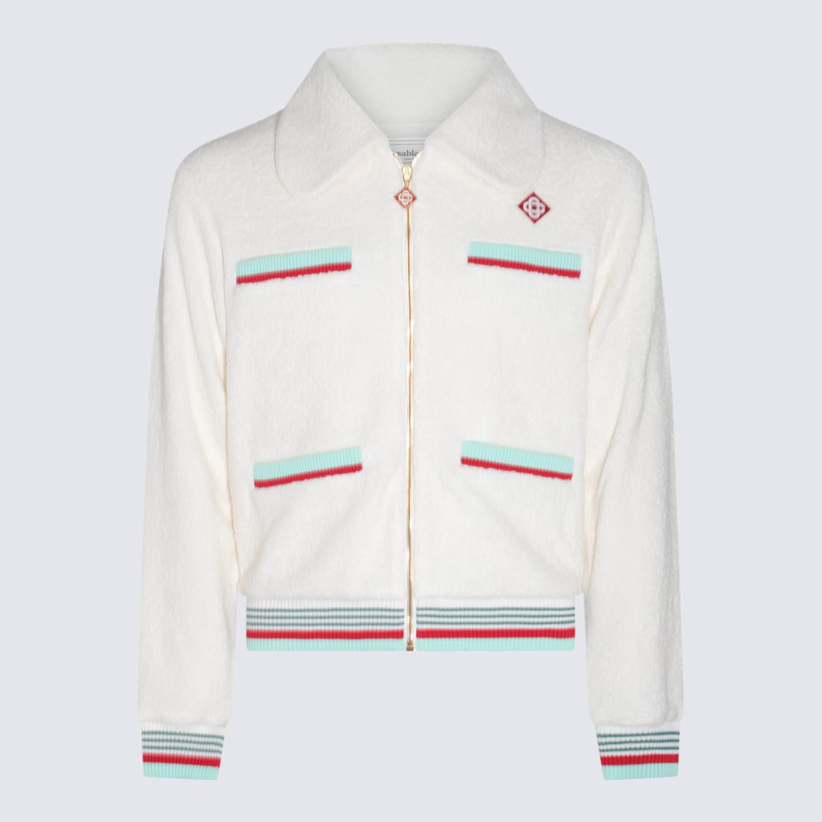 Shop Casablanca Off White Casual Jacket In Off-white