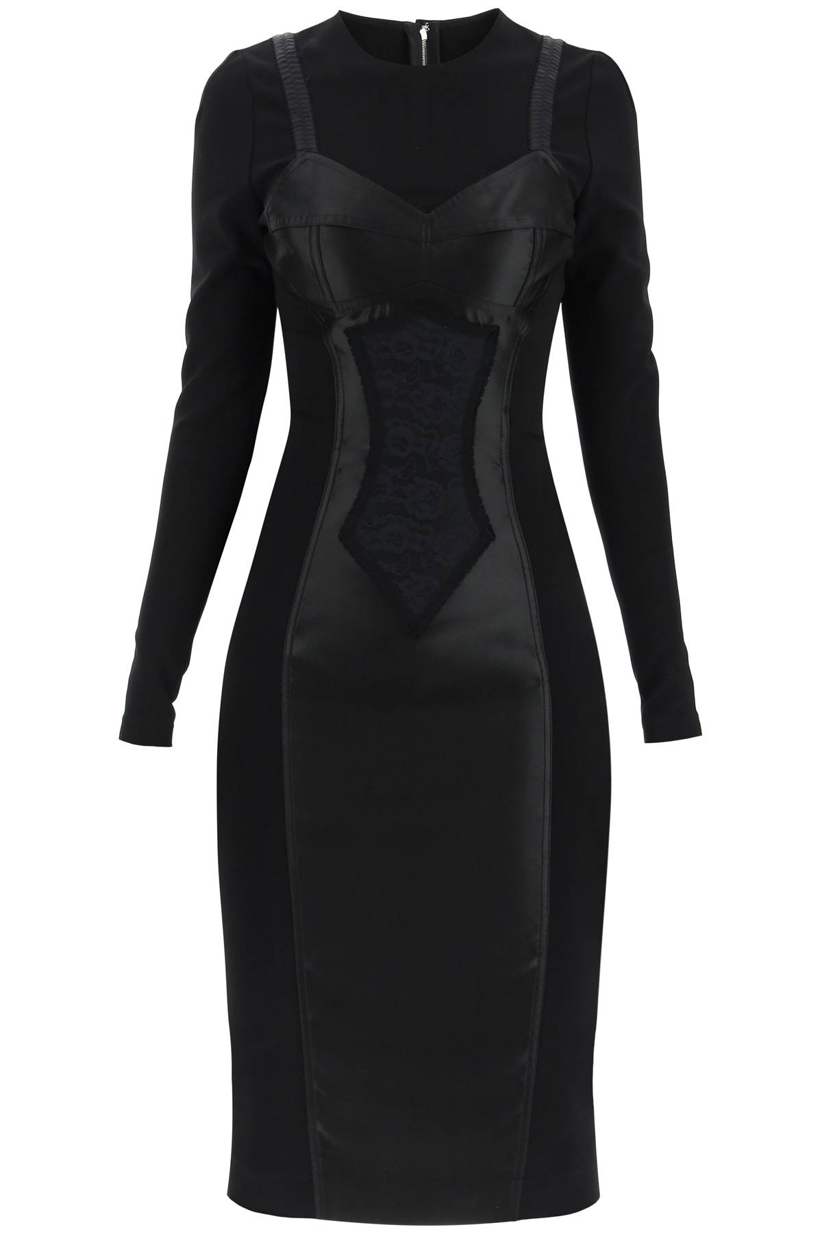 Dolce & Gabbana Midi Trompe-loeil Lingerie Dress