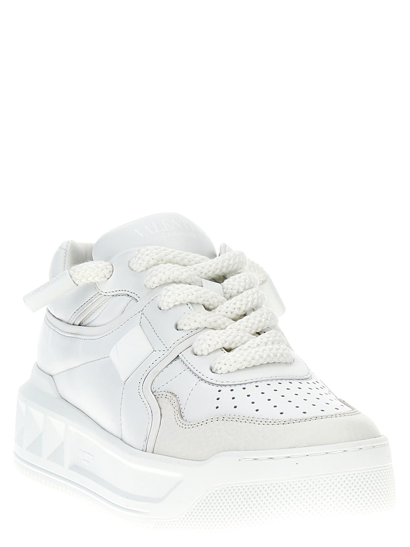 Shop Valentino One Stud Xl Sneakers In White