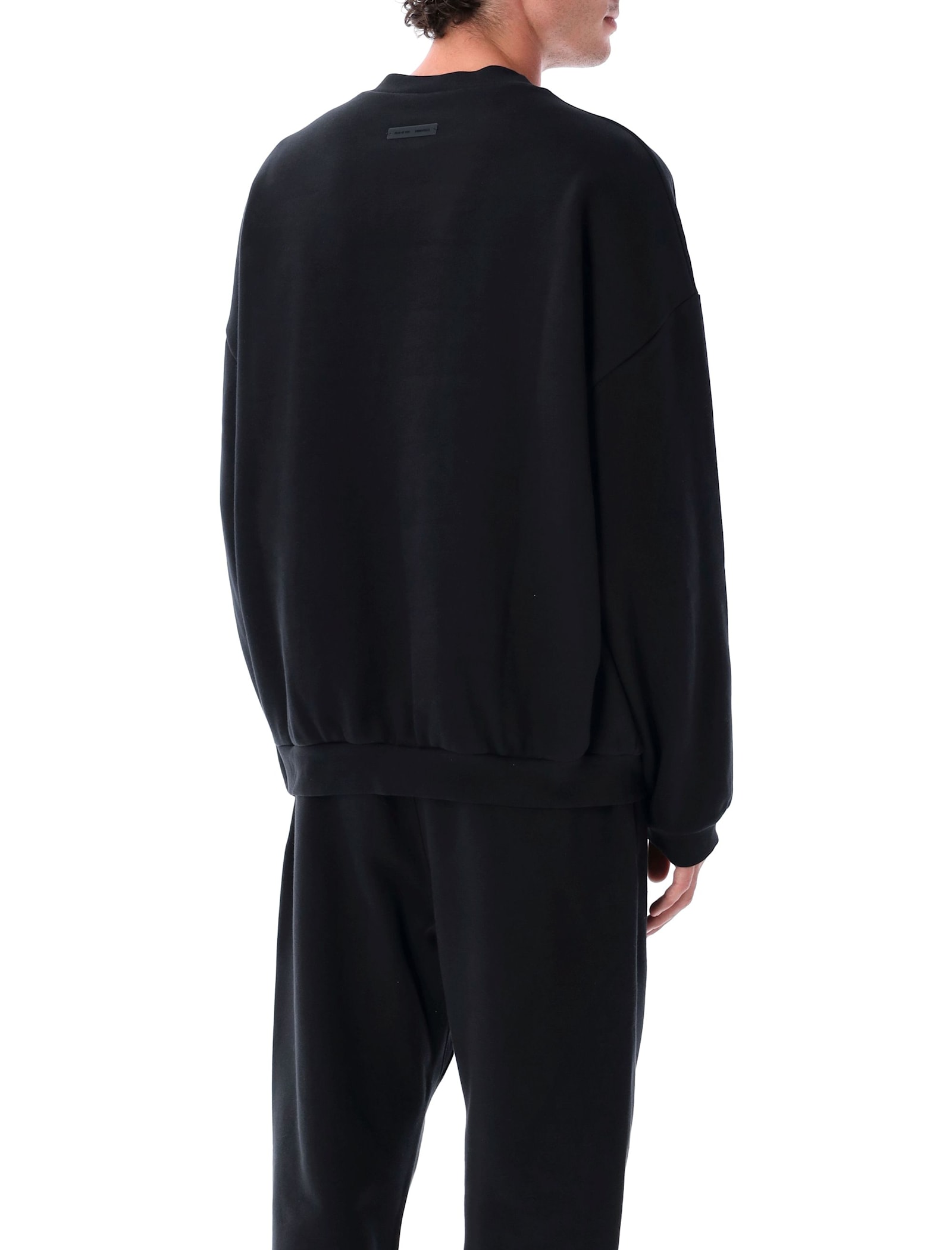 Fear Of God 90's Fit Fleece Crewneck Sweatshirt In Black