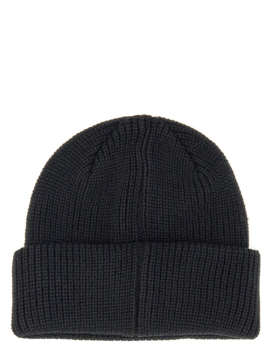 Obey Future Knit Logo Beanie In Black