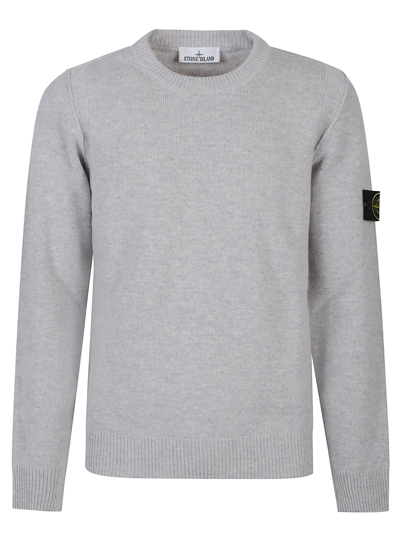 Stone Island Lightweight Wool Crew Neck Sweater With Raglan Sleeves Clothing In Gold