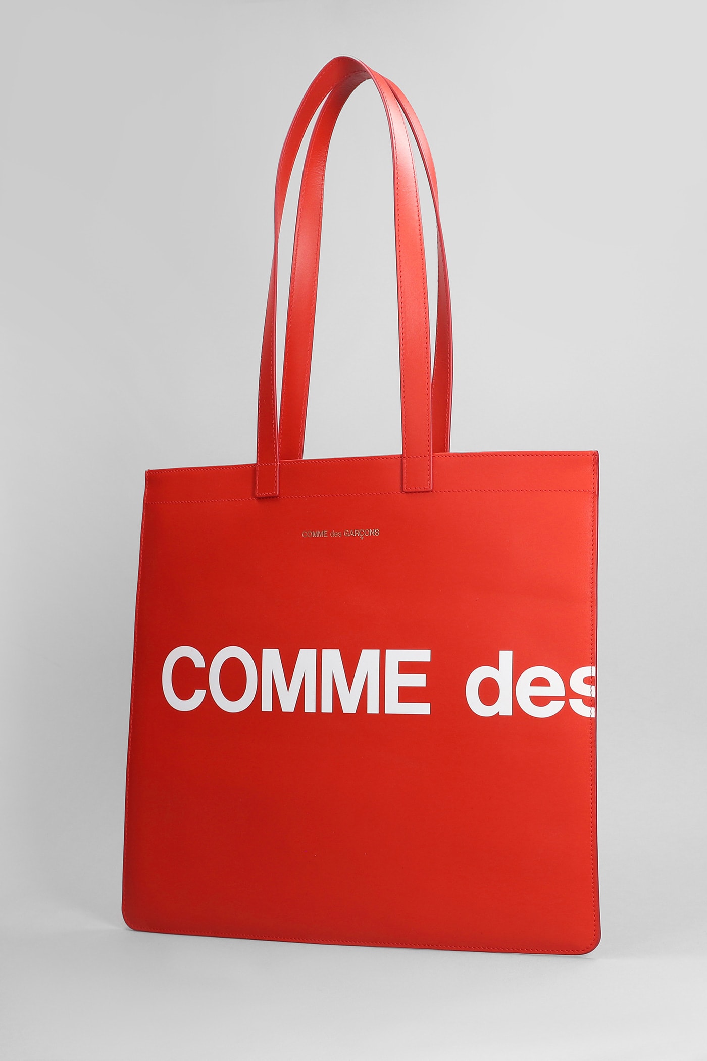 Comme Des Garçons Tote In Red Leather In Red
