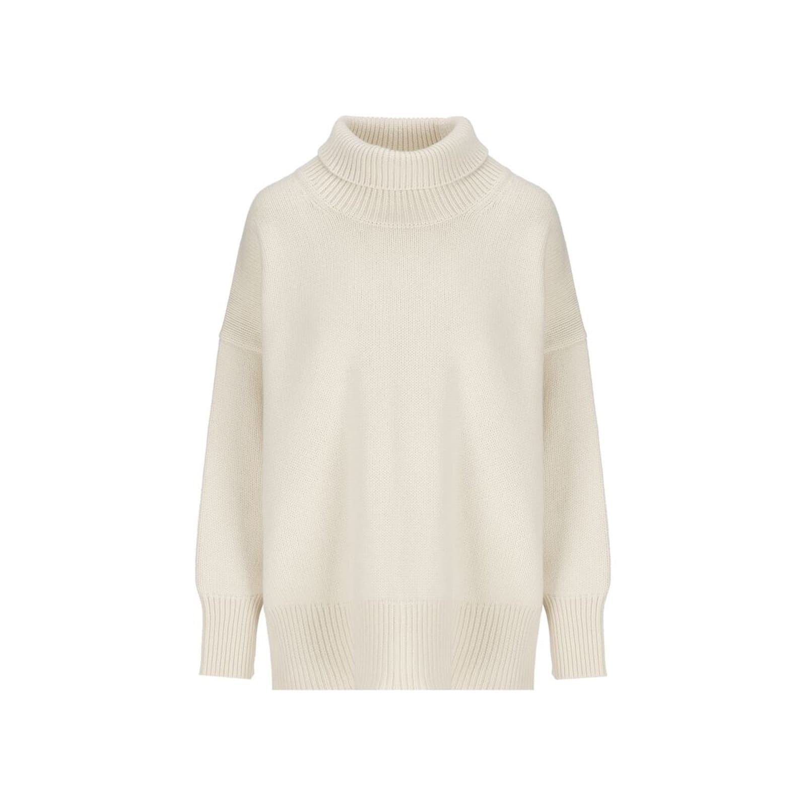 Shop Chloé Cashmere Turtleneck Sweater In White