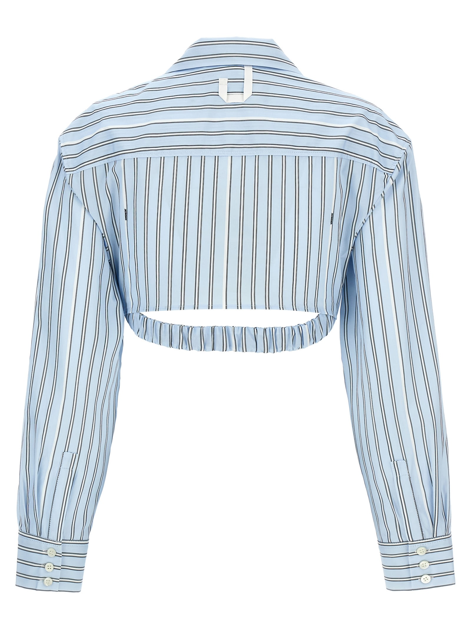 Shop Jacquemus La Chemise Bahia Courte Shirt In Light Blue