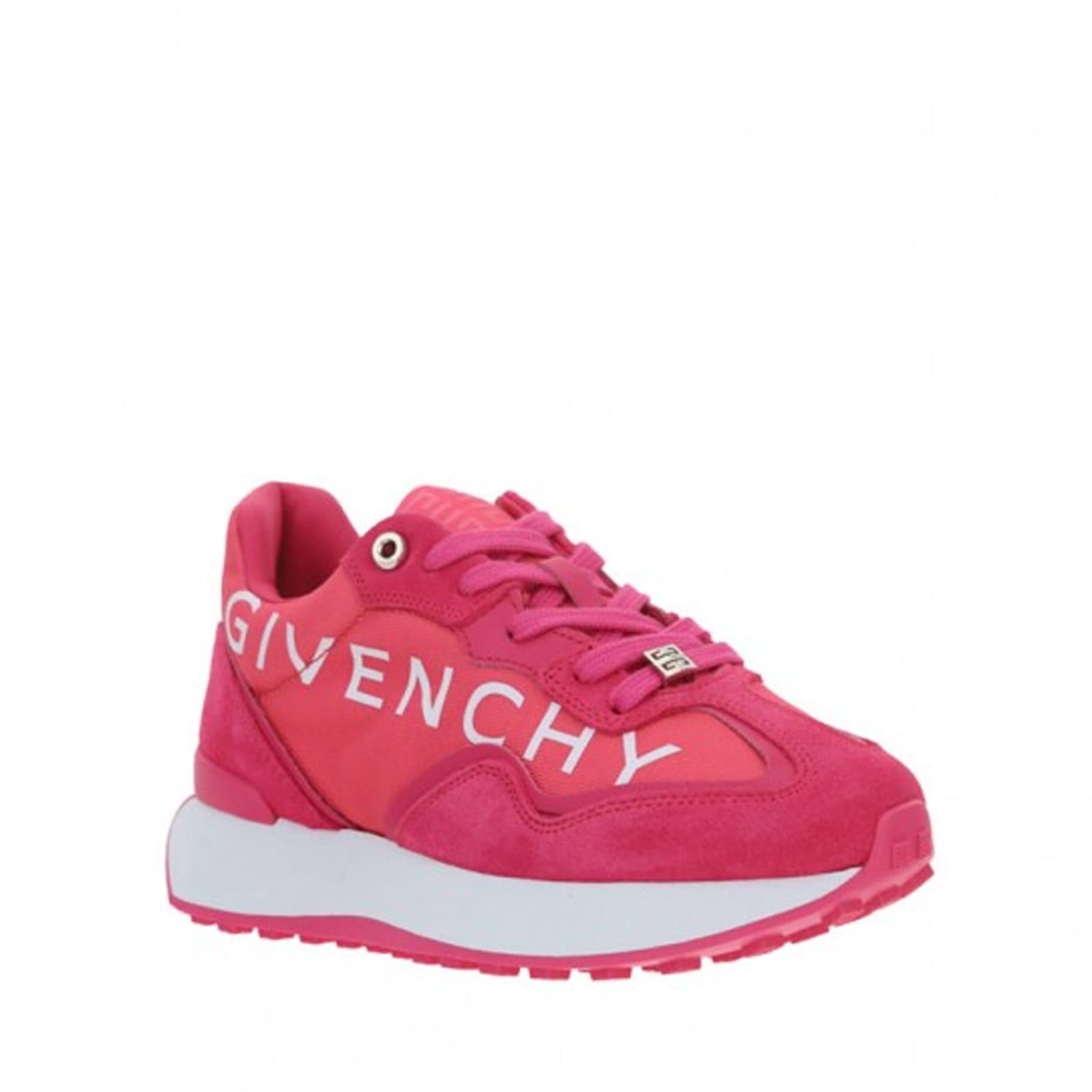 Shop Givenchy Canvas And Suede Sneakers In Pink
