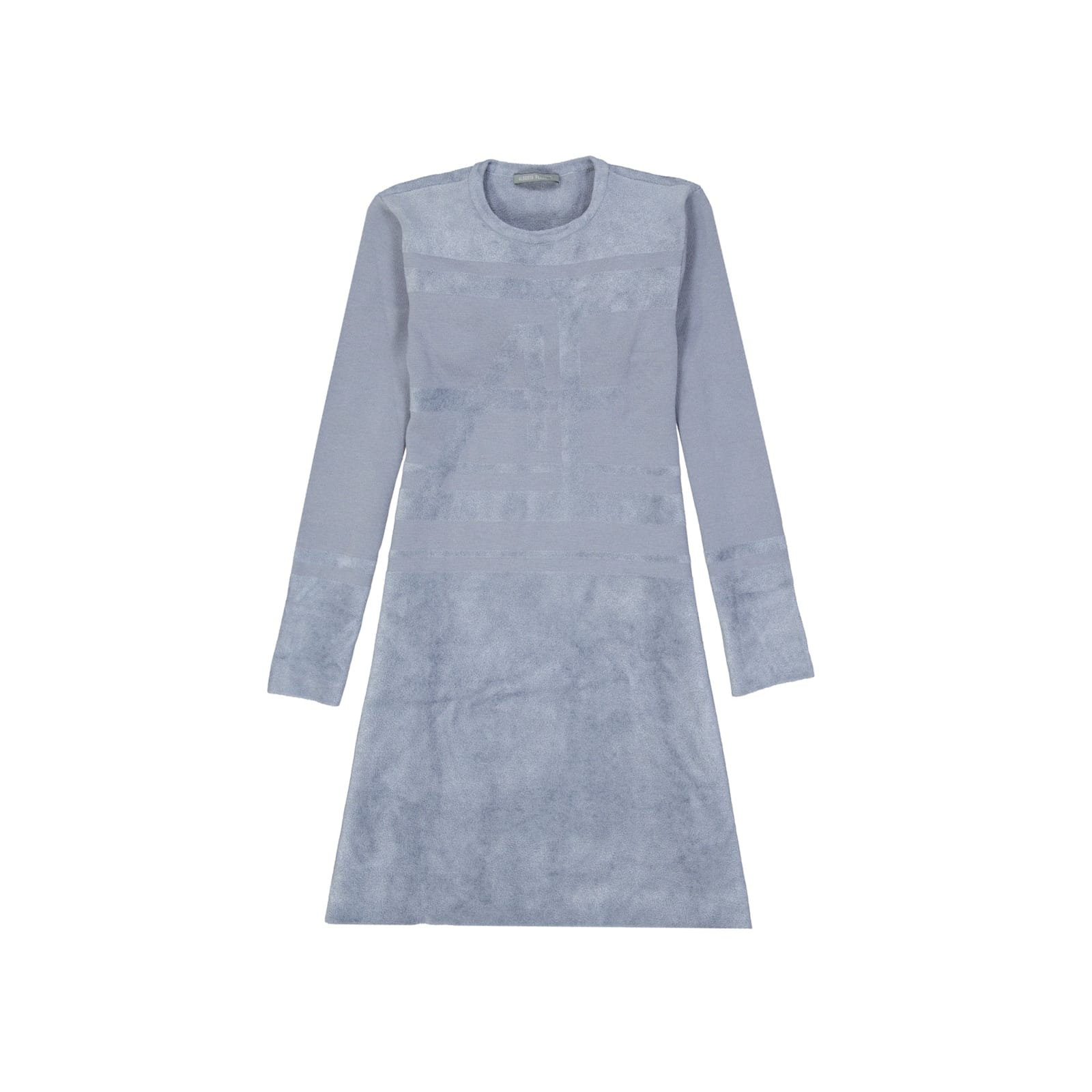Shop Alberta Ferretti Virgin Wool Dress In Gray