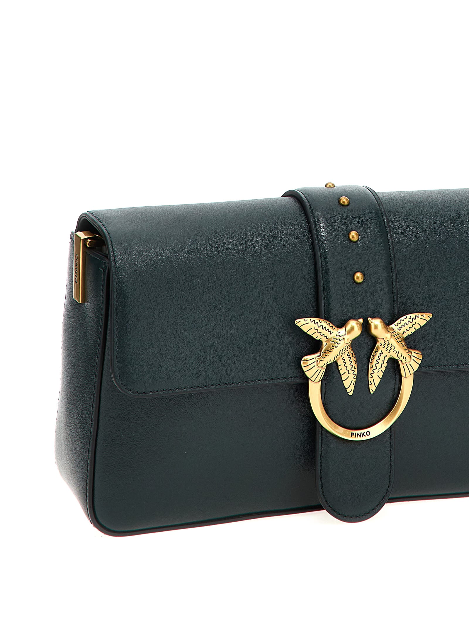 Shop Pinko Love One Classic Crossbody Bag In Green