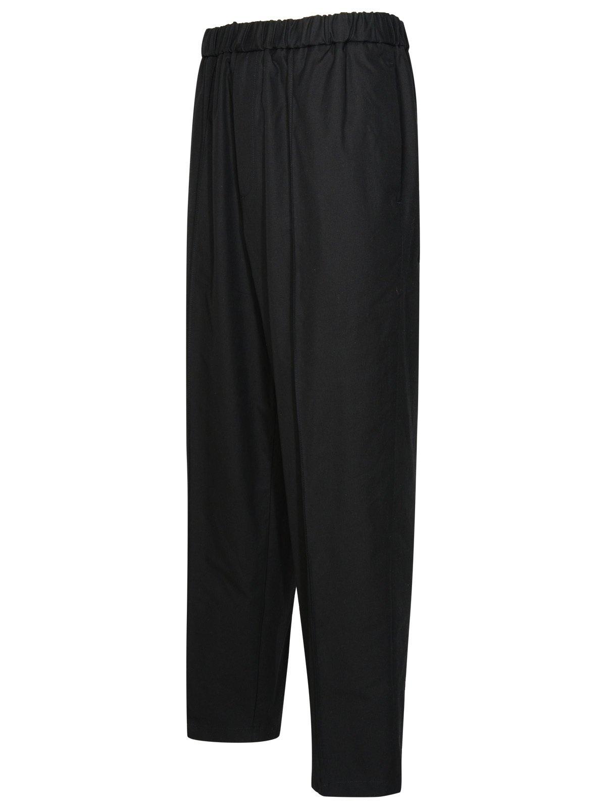 Shop Jil Sander Straight-leg Elasticated-waist Trousers In Nero
