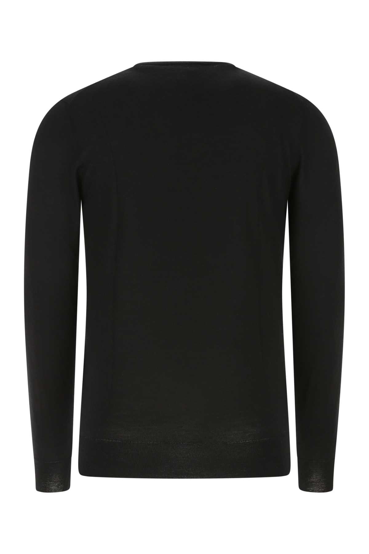 Shop Fedeli Black Cashmere Blend Sweater In 9