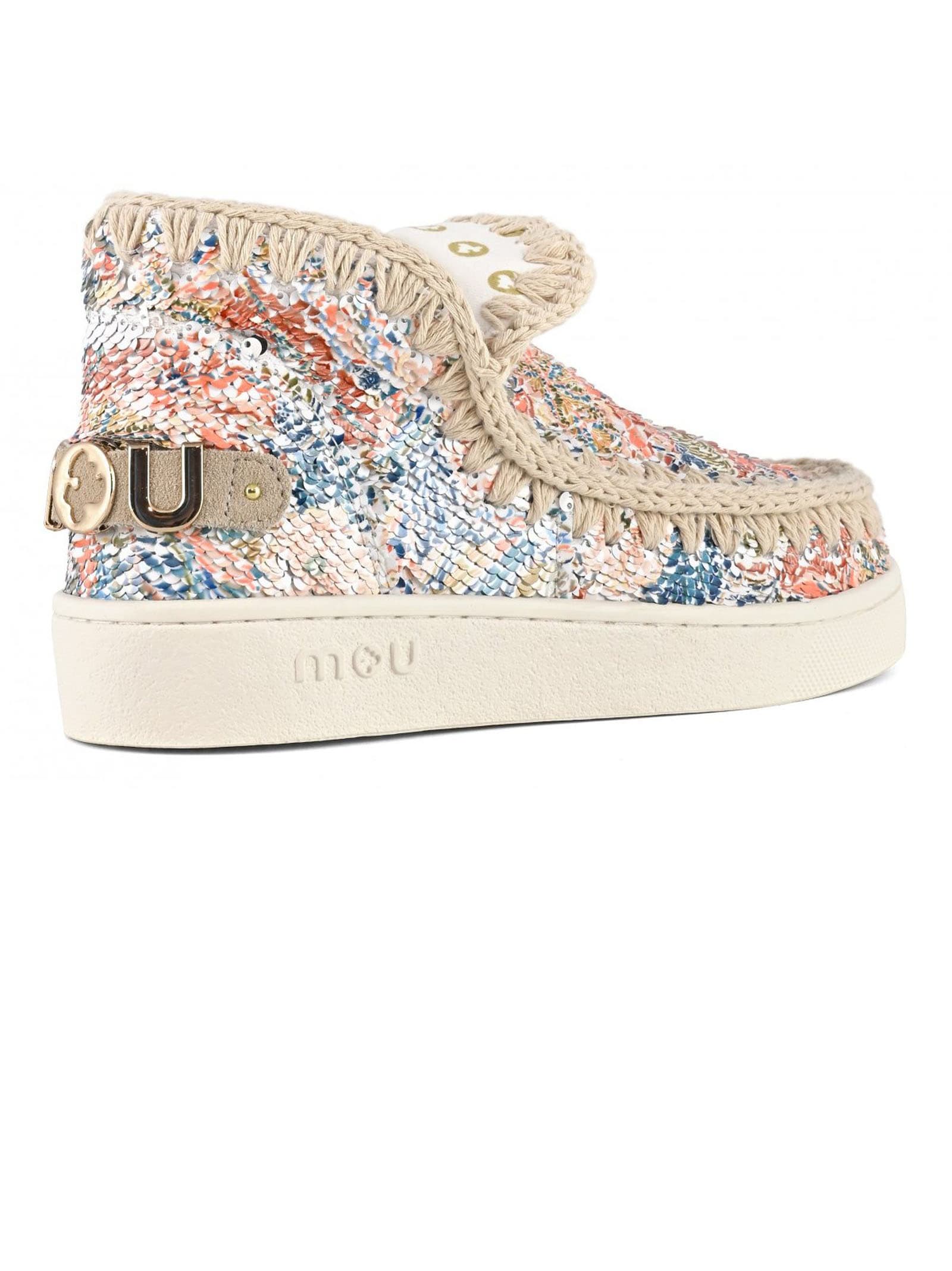 MOU SUMMER ESKIMO SNEAKER PRINTED SEQUINS