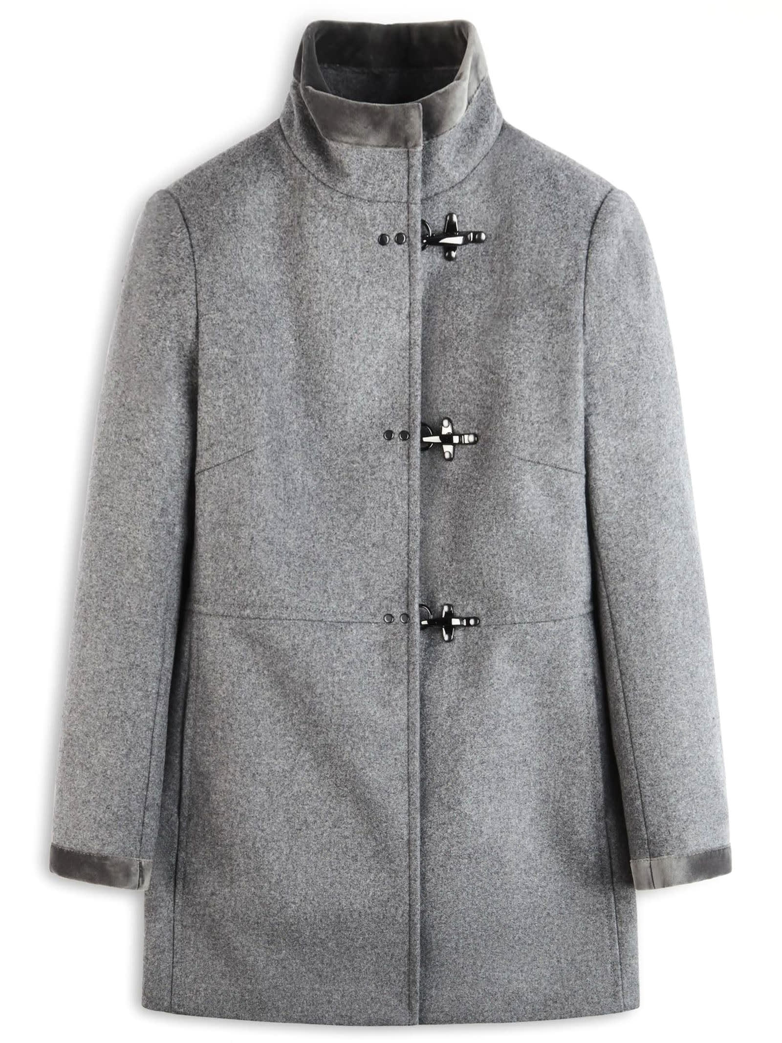 Shop Fay Virgin Coat In Grey In Soft Wool Blend Fabric In Anthracite