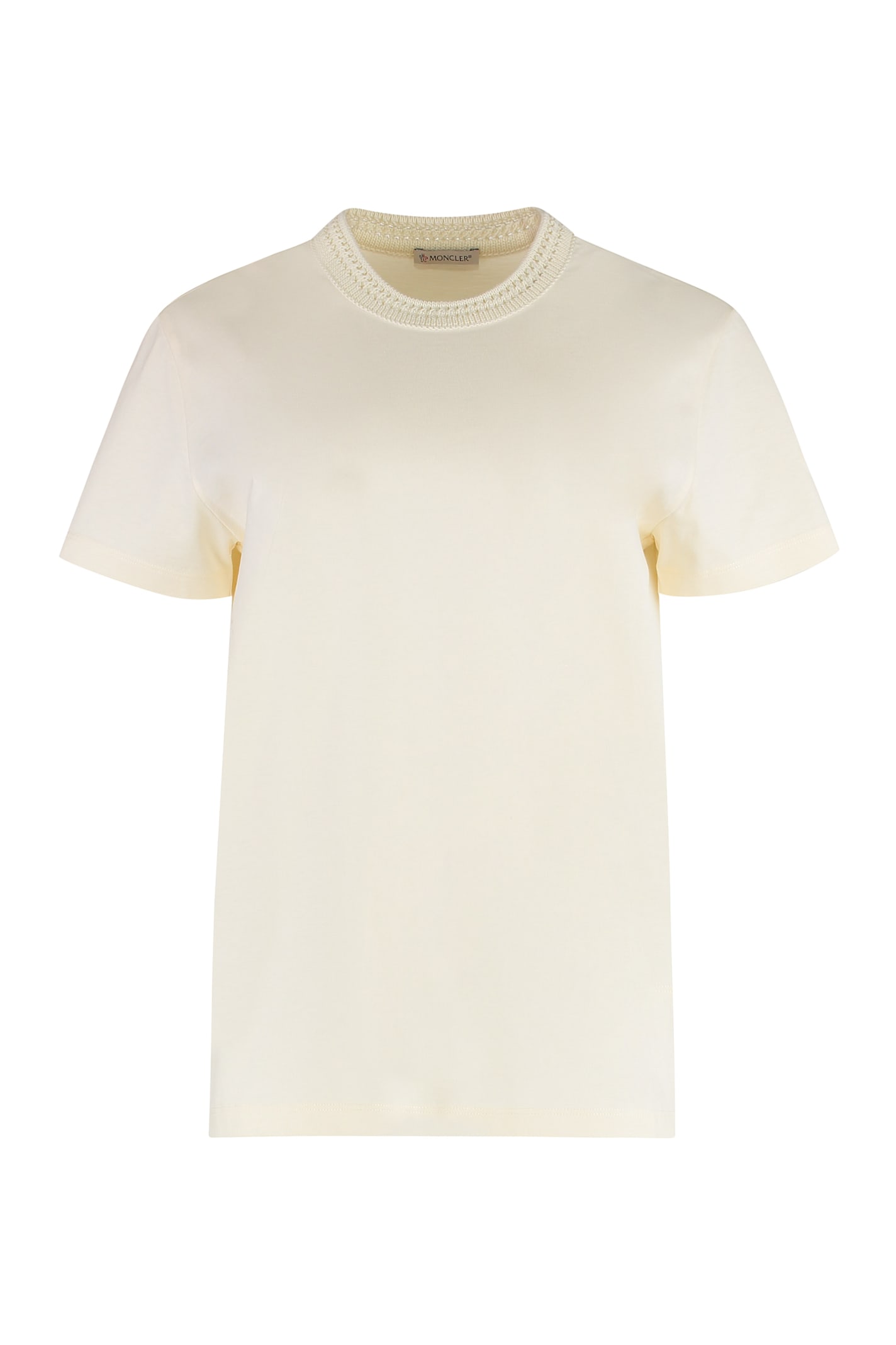Moncler Cotton Crew-neck T-shirt In White