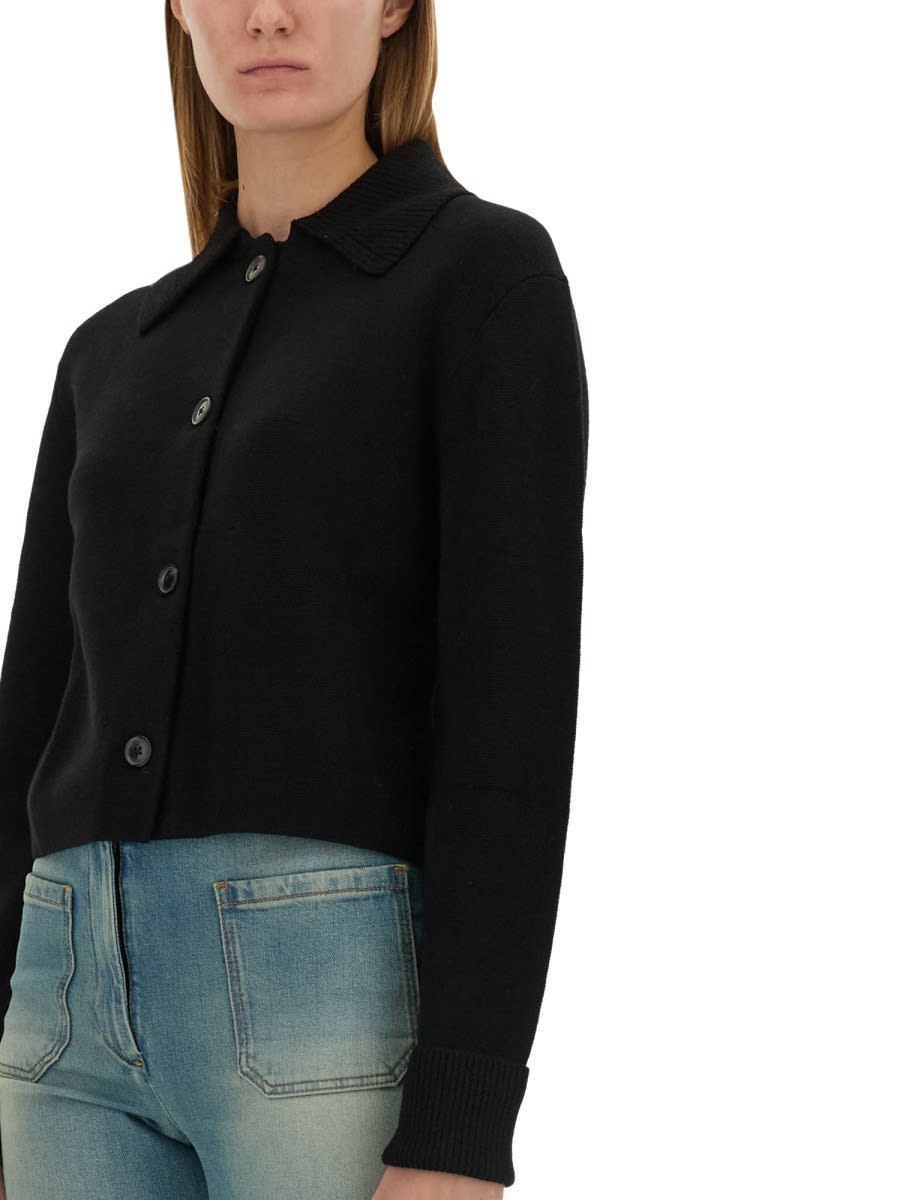 Shop Paul Smith Wool Cardigan In Black