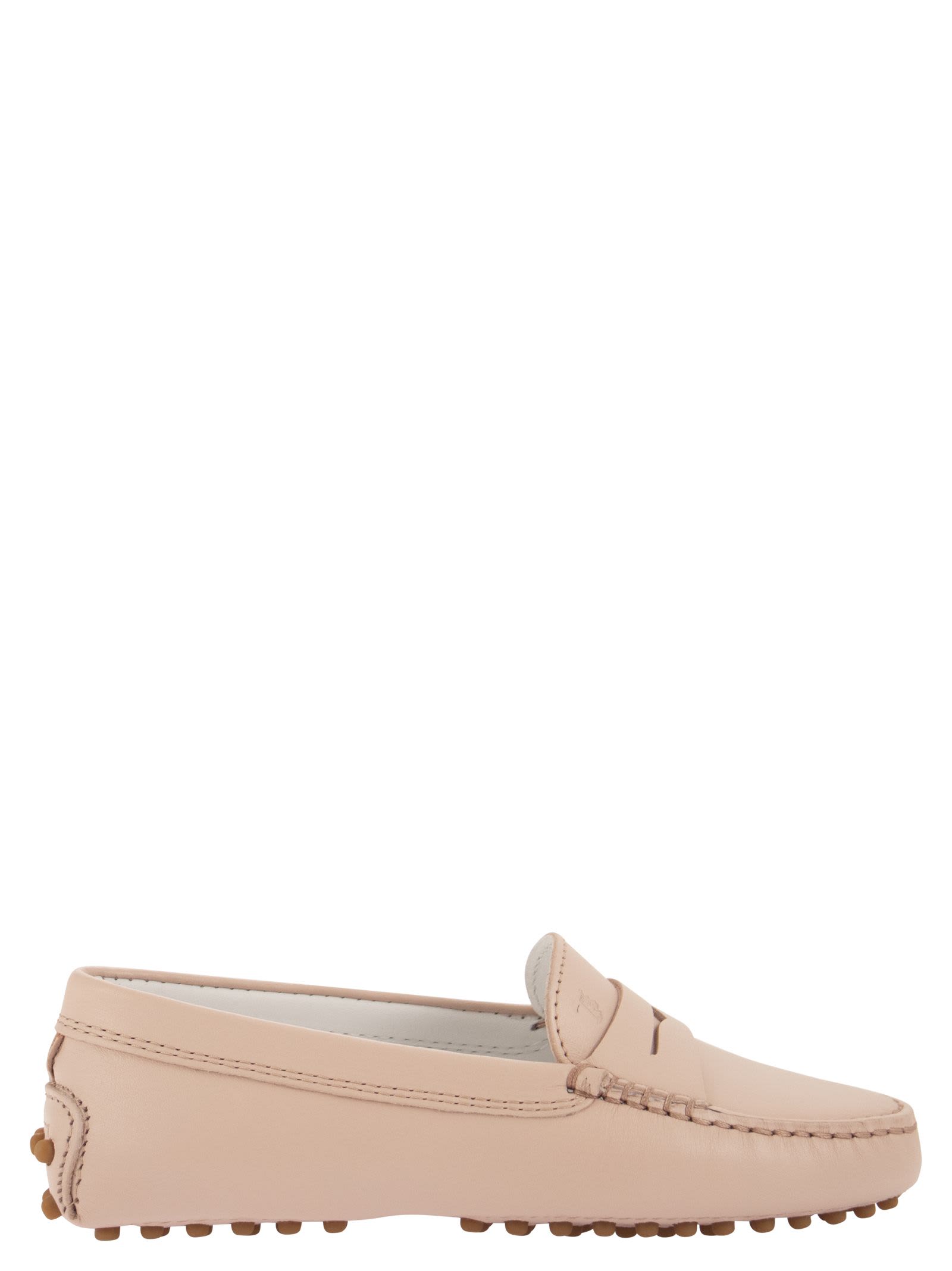 Shop Tod's Gommino Leather Loafer In Pink