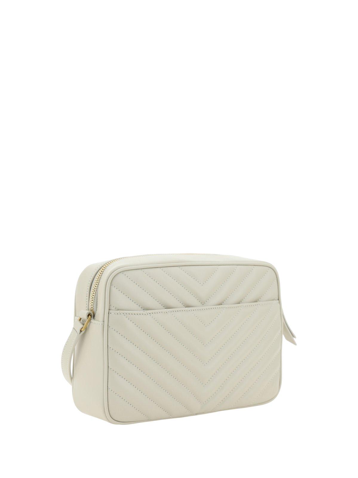 Saint Laurent Lou Zip-up Quilted Camera Bag In Multi