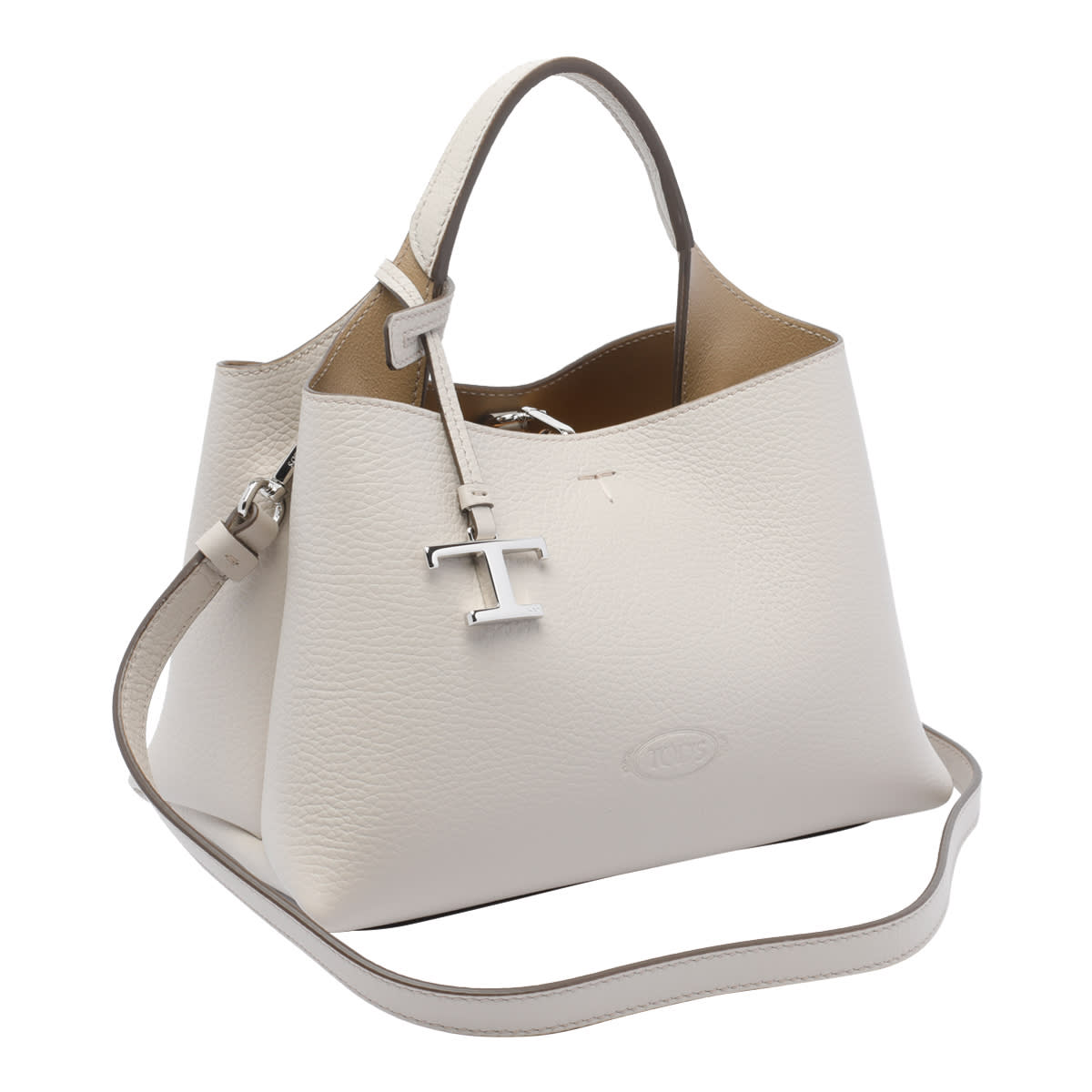 Tod's Micro Leather Handbag In Gray