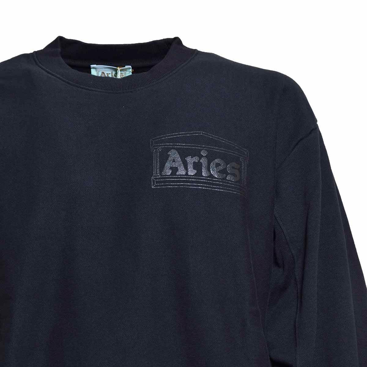 Aries Premium Temple Sweatshirt In Nero | ModeSens