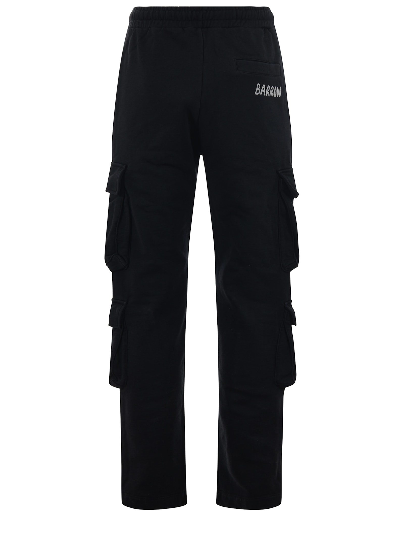 Shop Barrow Cargo Jogging Trousers In Cotton In Black