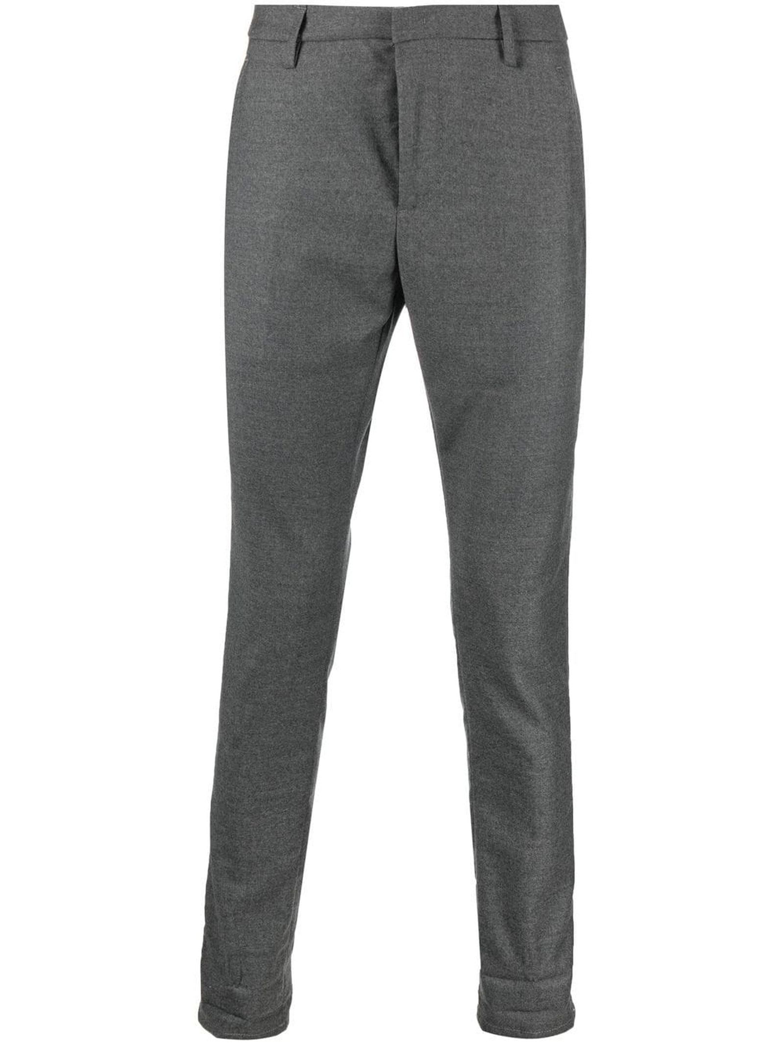 Dondup Grey Virgin Wool Trousers