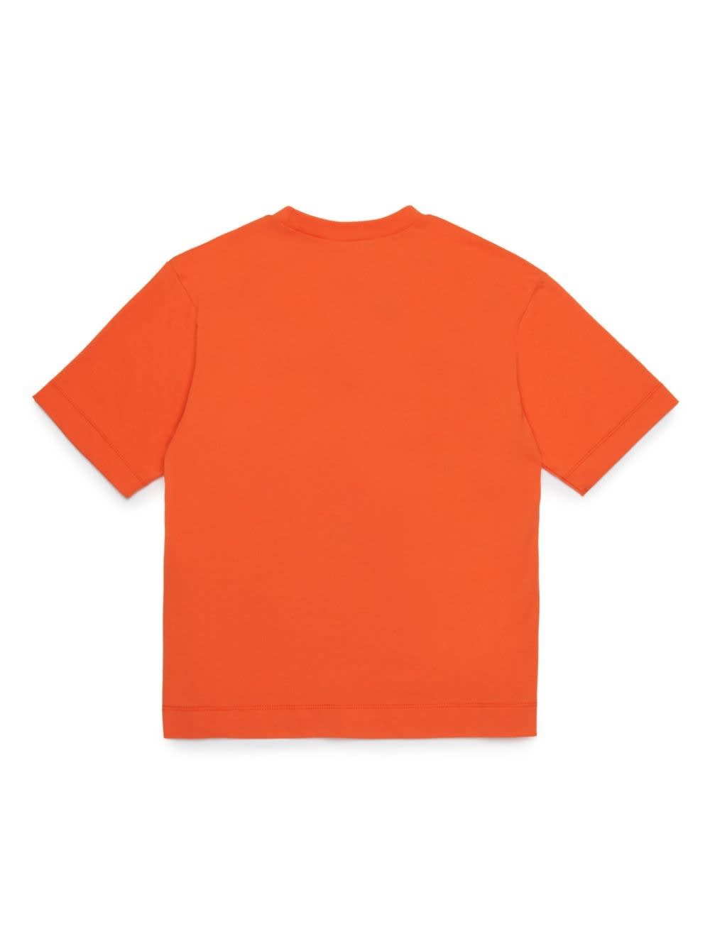 Shop Marni T-shirt Con Logo In Orange