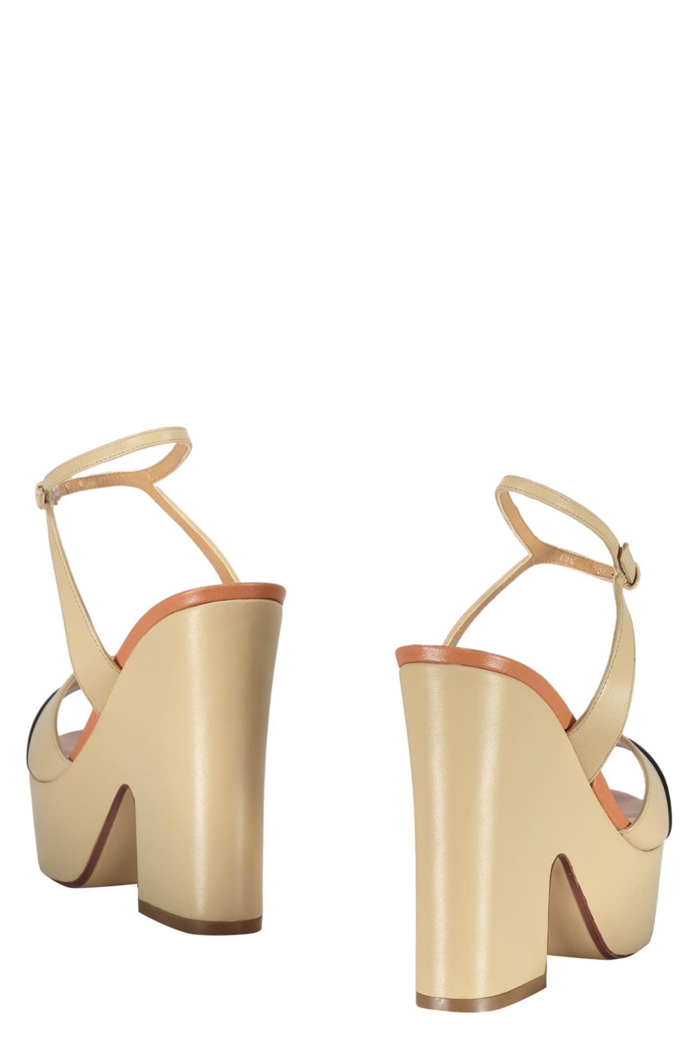 Shop Francesco Russo Leather Sandals In Beige