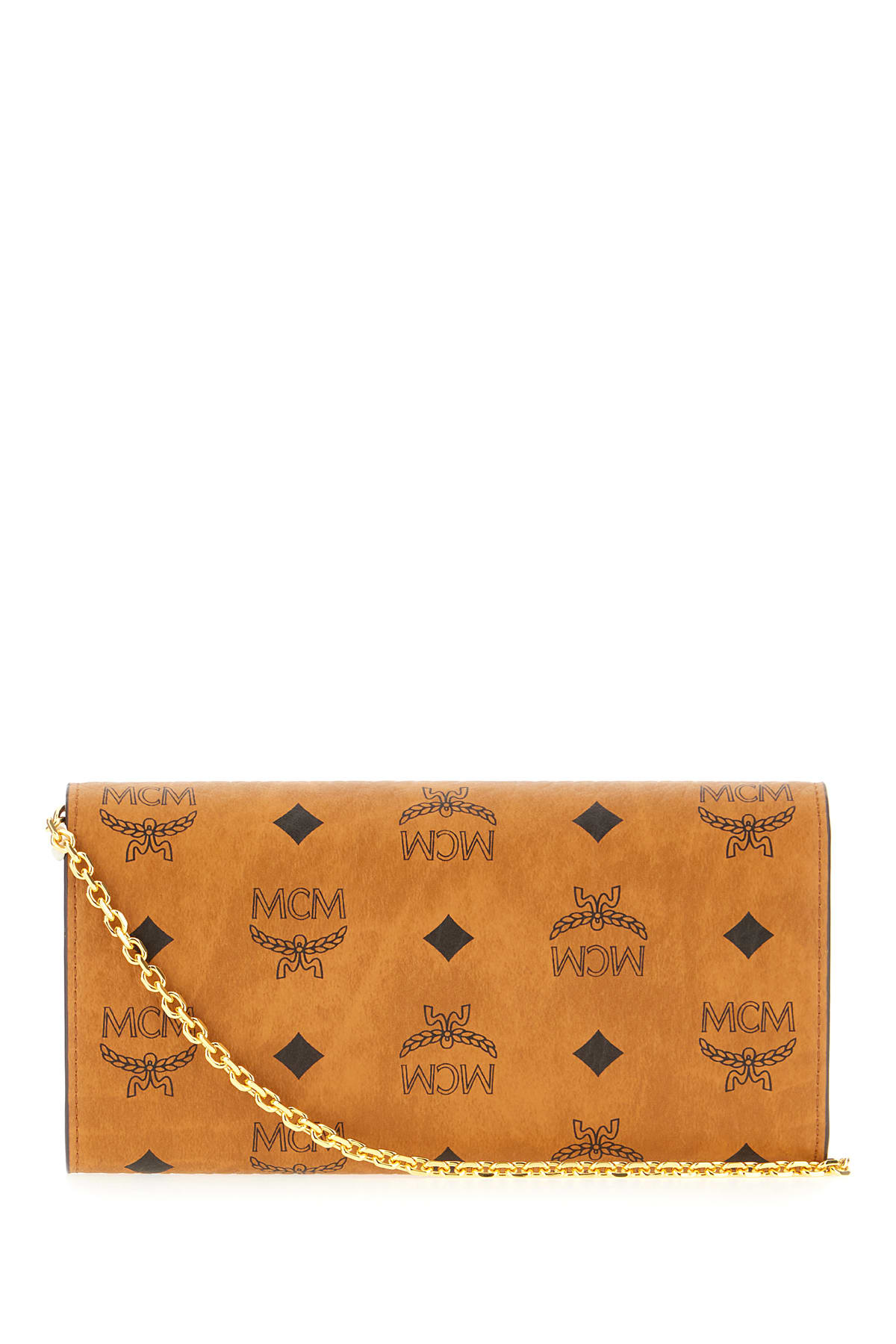 Mcm Printed Canvas Wallet In Brown
